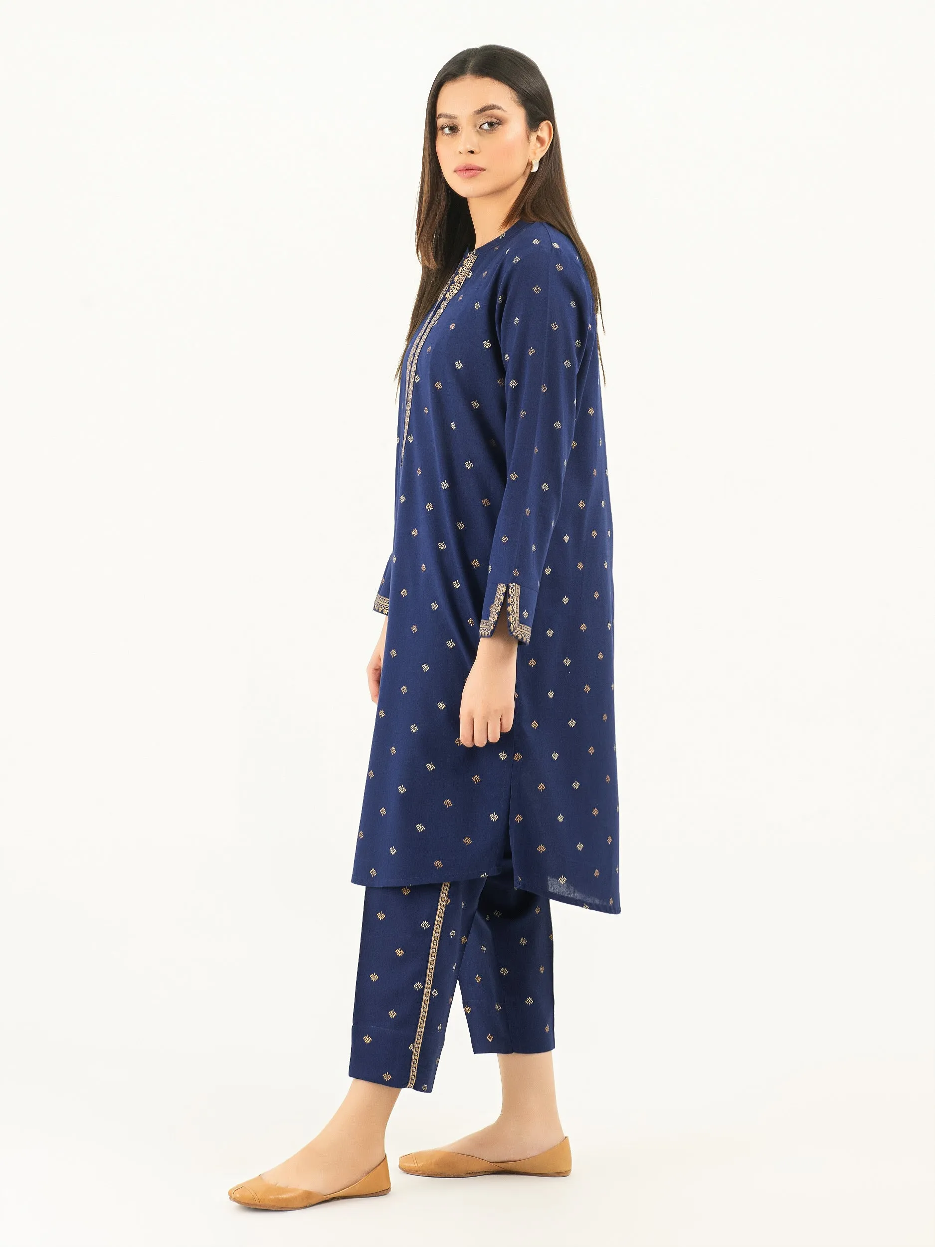 2 Piece Khaddar Suit-Pasted (Pret)