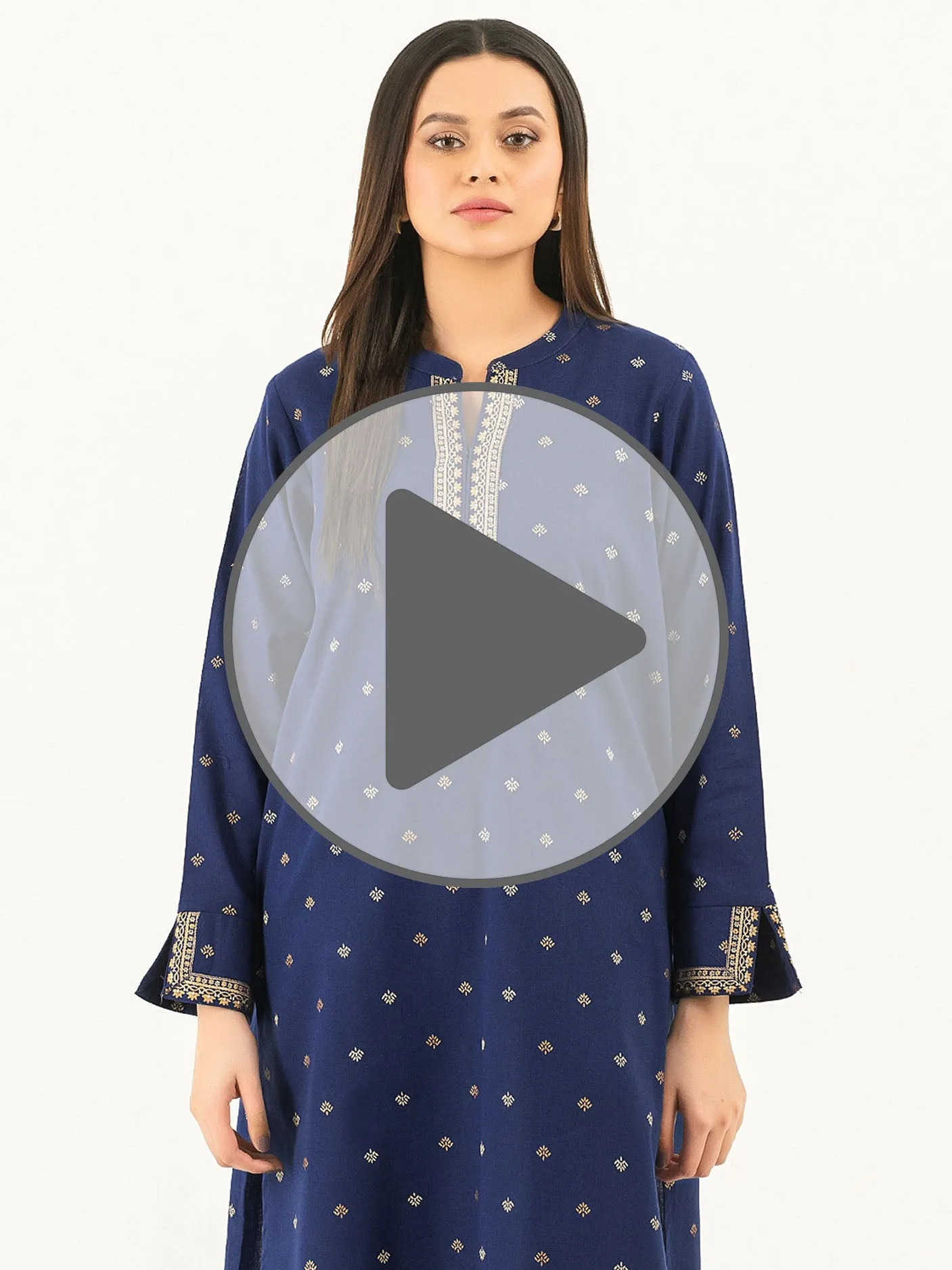 2 Piece Khaddar Suit-Pasted (Pret)