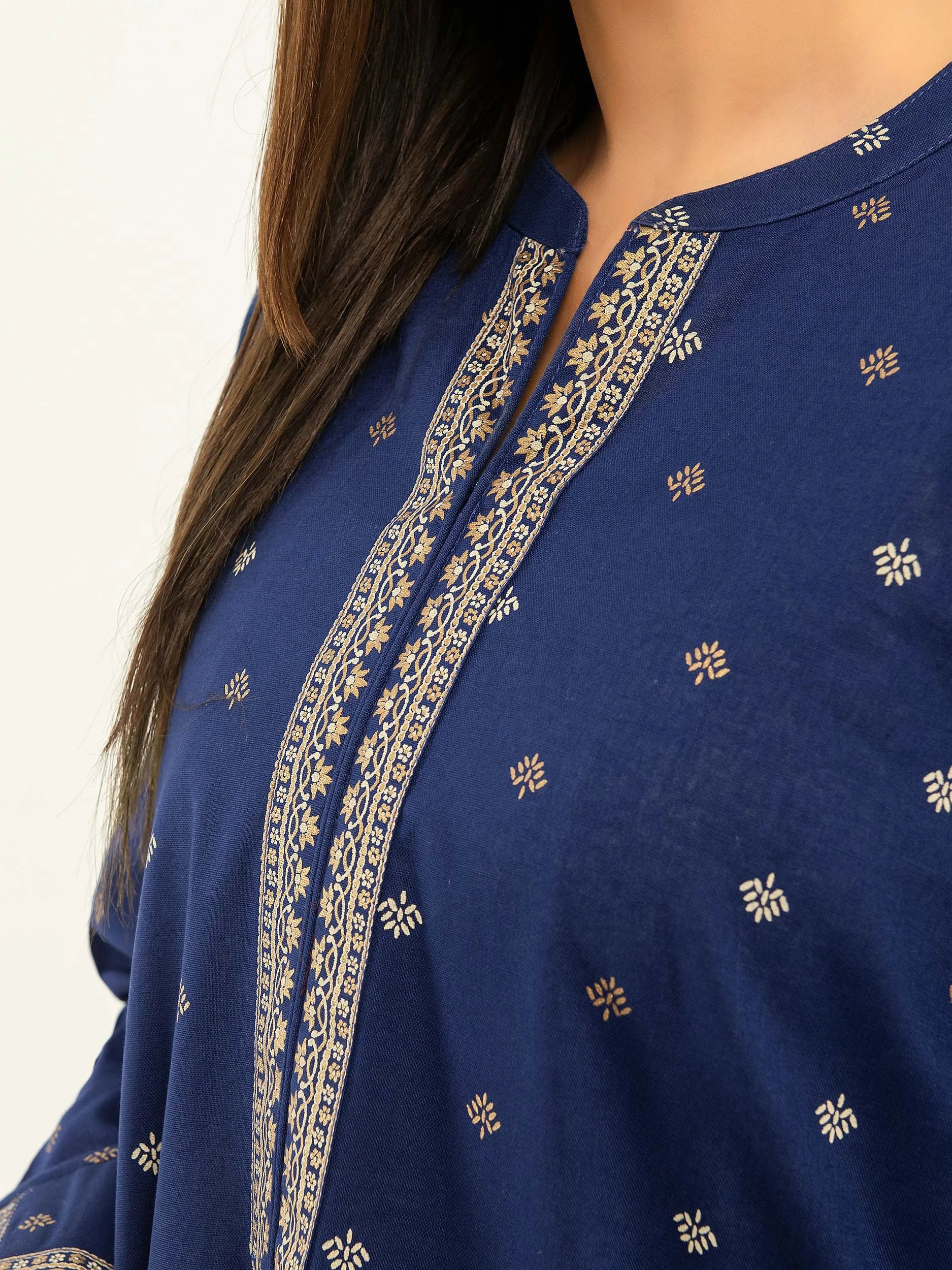 2 Piece Khaddar Suit-Pasted (Pret)