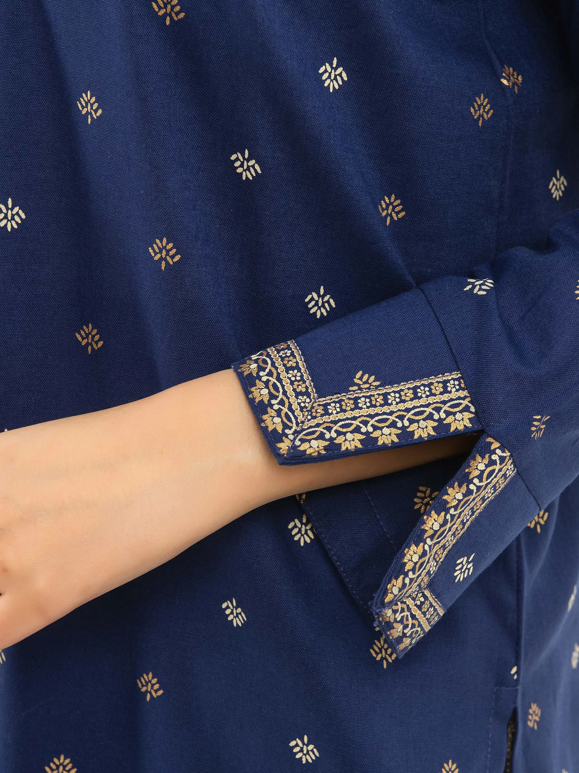 2 Piece Khaddar Suit-Pasted (Pret)