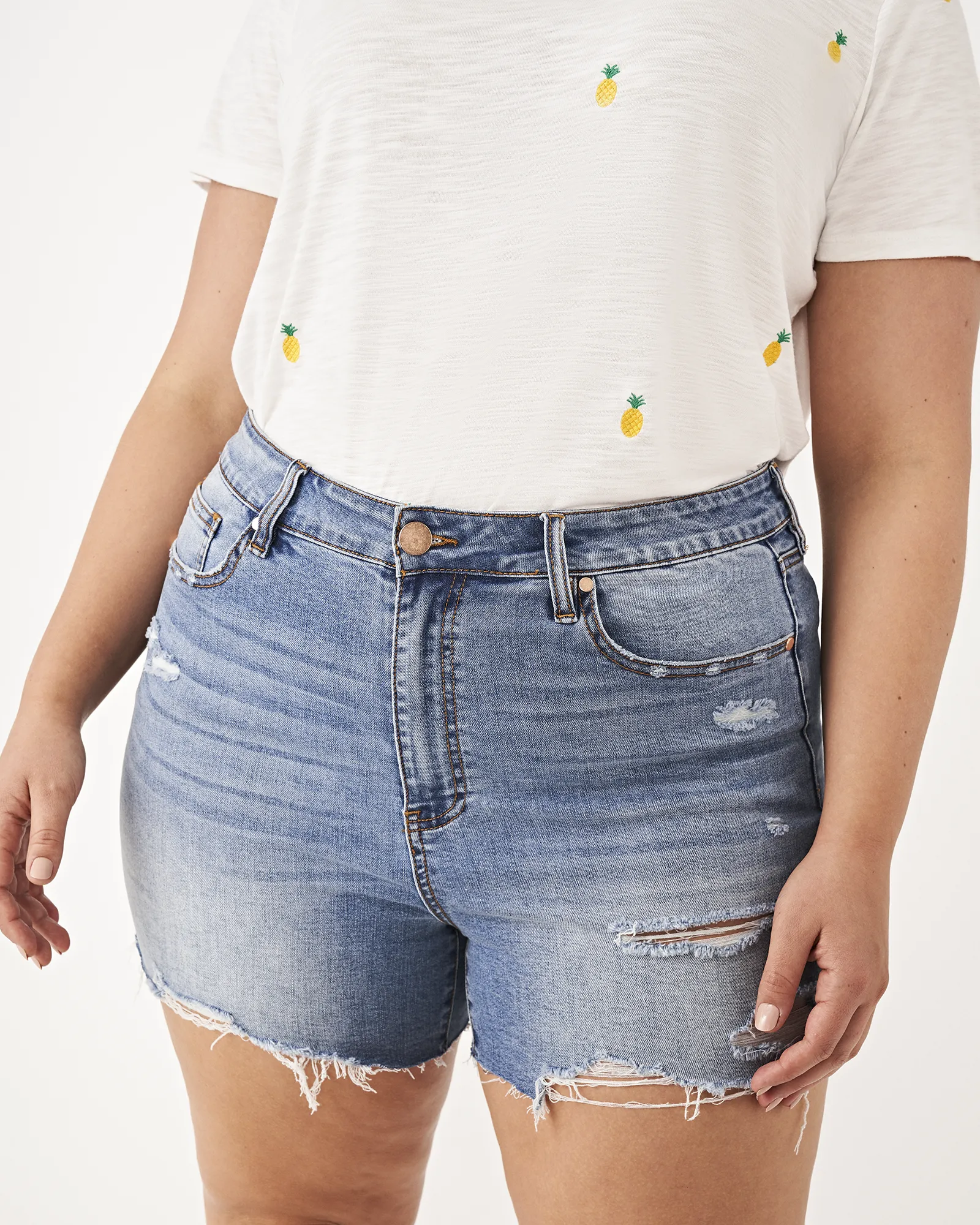 Agnes Denim Boyfriend Shorts | Medium Wash