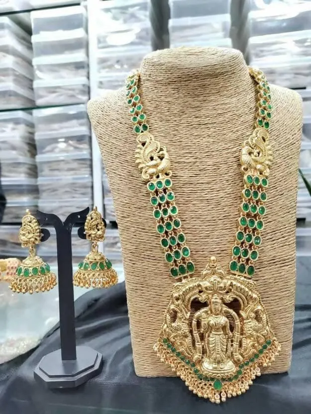 Alloy gold jewel set (multicolor) | MANATH