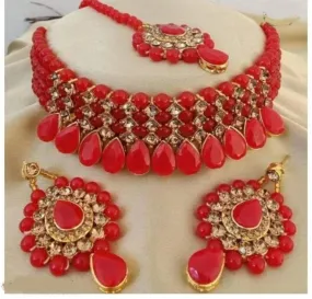 Alloy jewel set | MANATH(red)