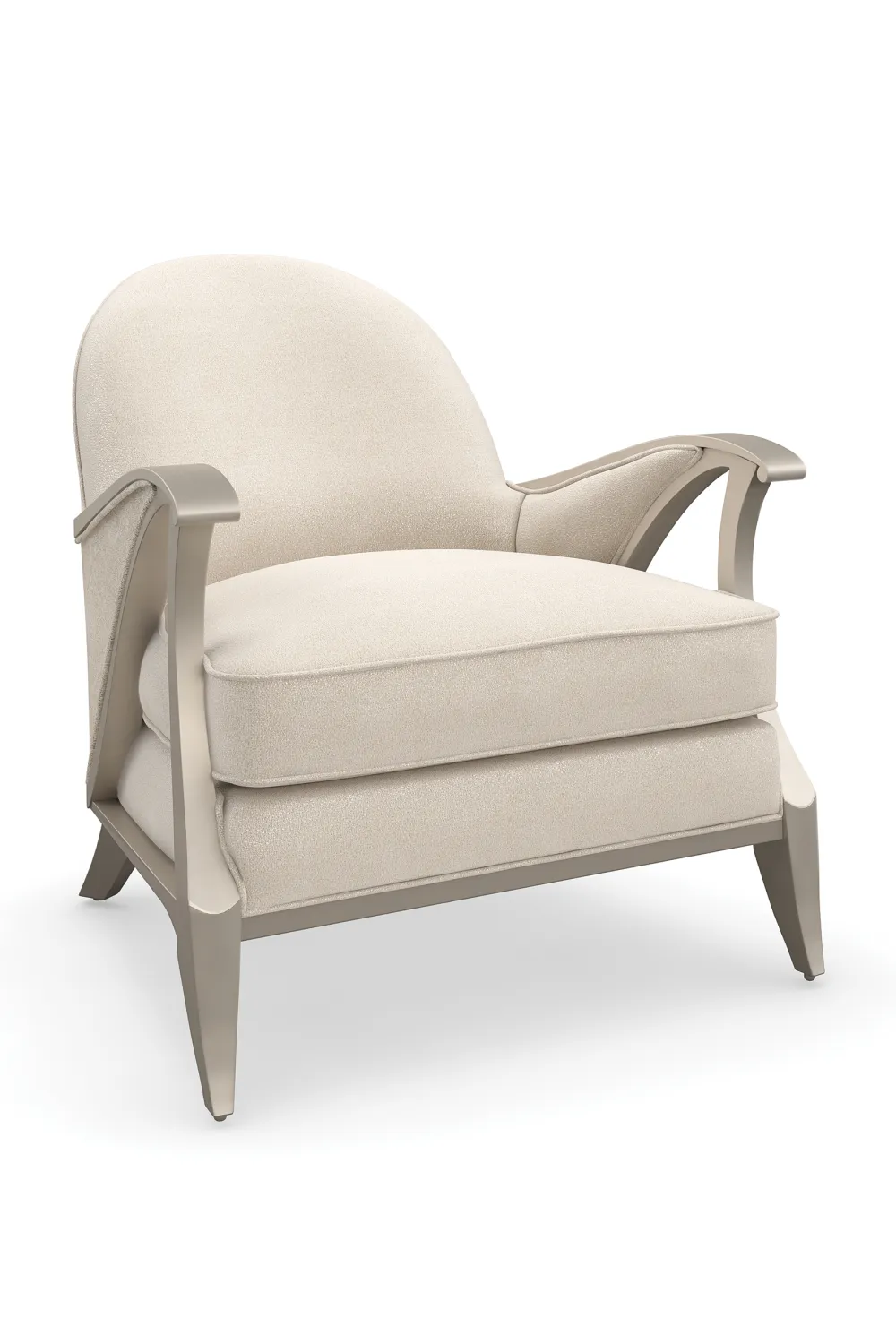 Beige Contemporary Lounge Chair | Caracole Curtsy