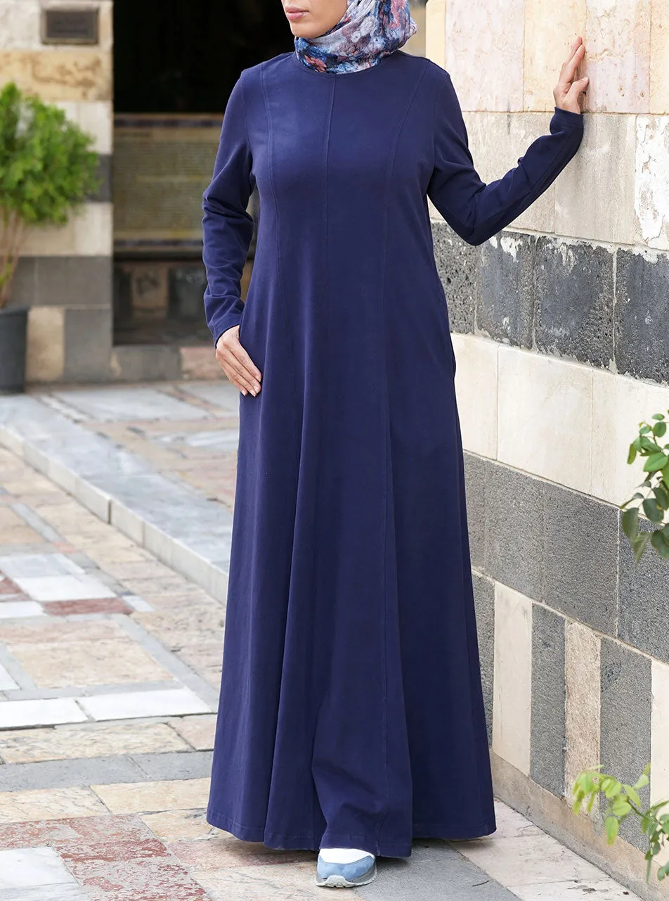 Brushed Cotton Classic Paneled Abaya