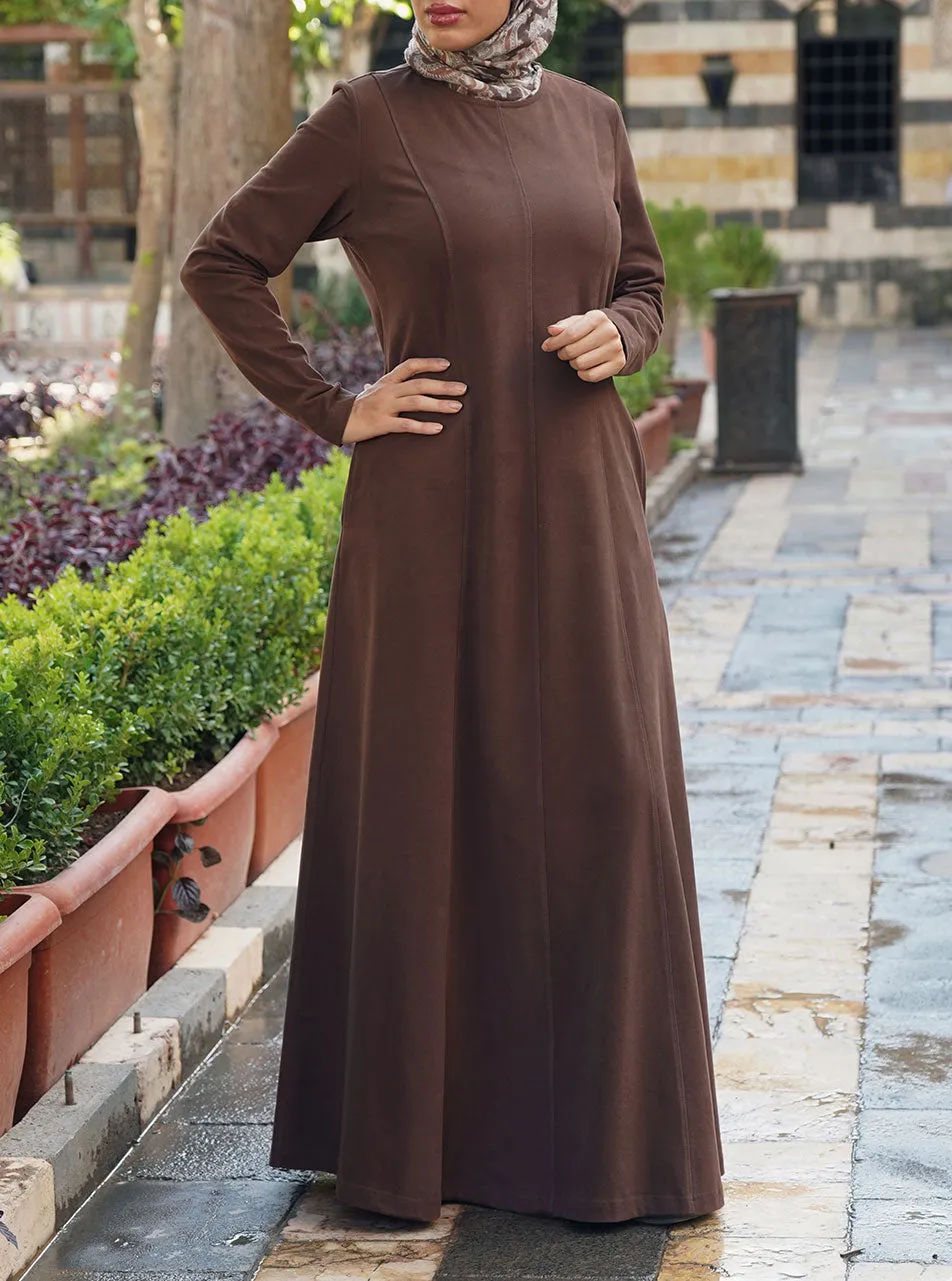 Brushed Cotton Classic Paneled Abaya