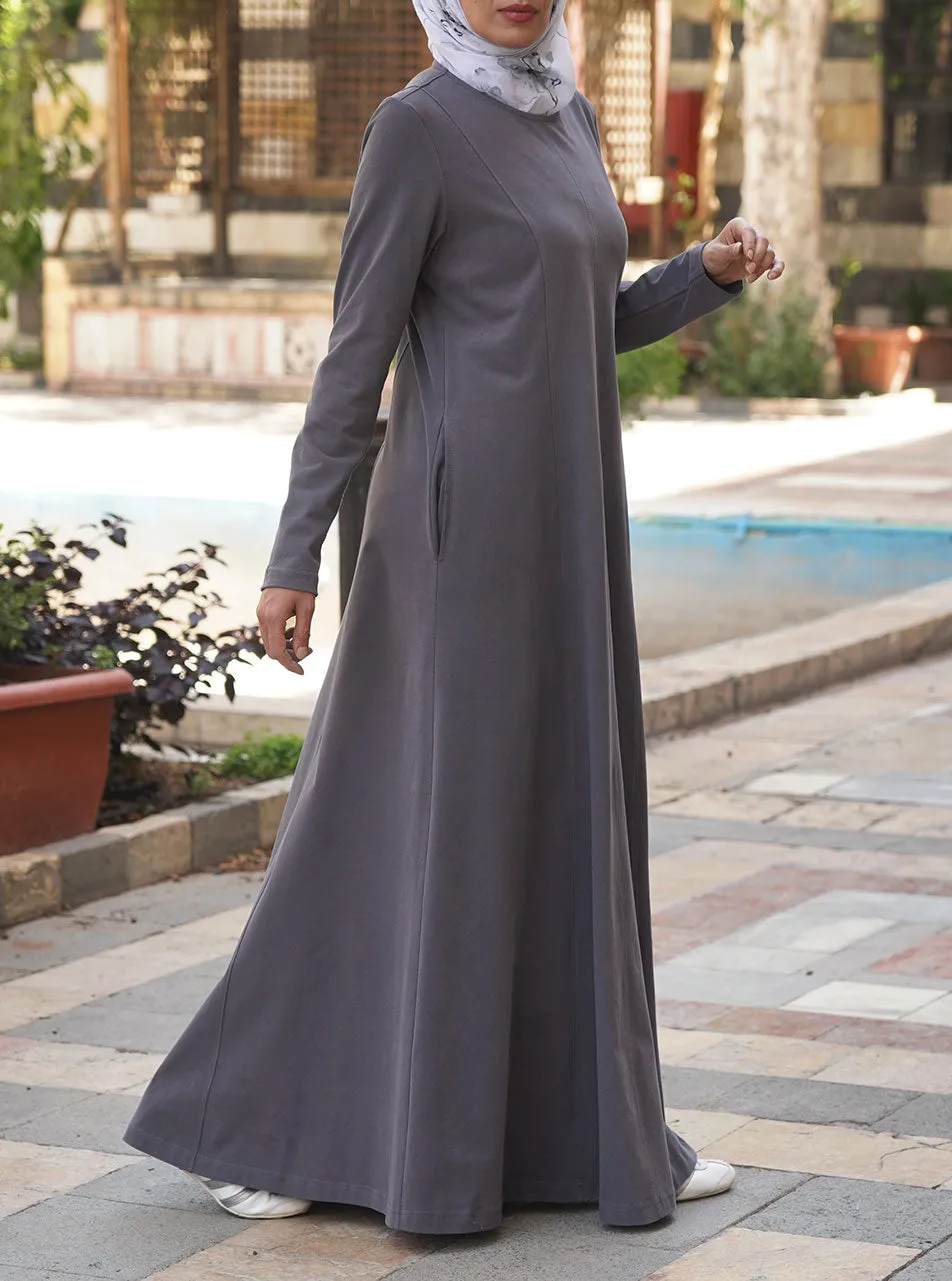 Brushed Cotton Classic Paneled Abaya