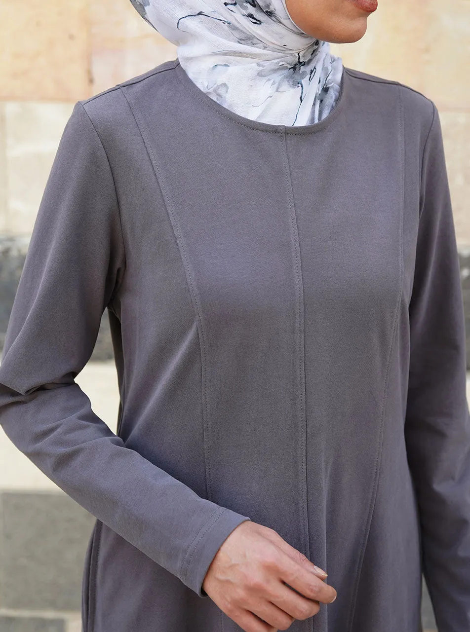 Brushed Cotton Classic Paneled Abaya