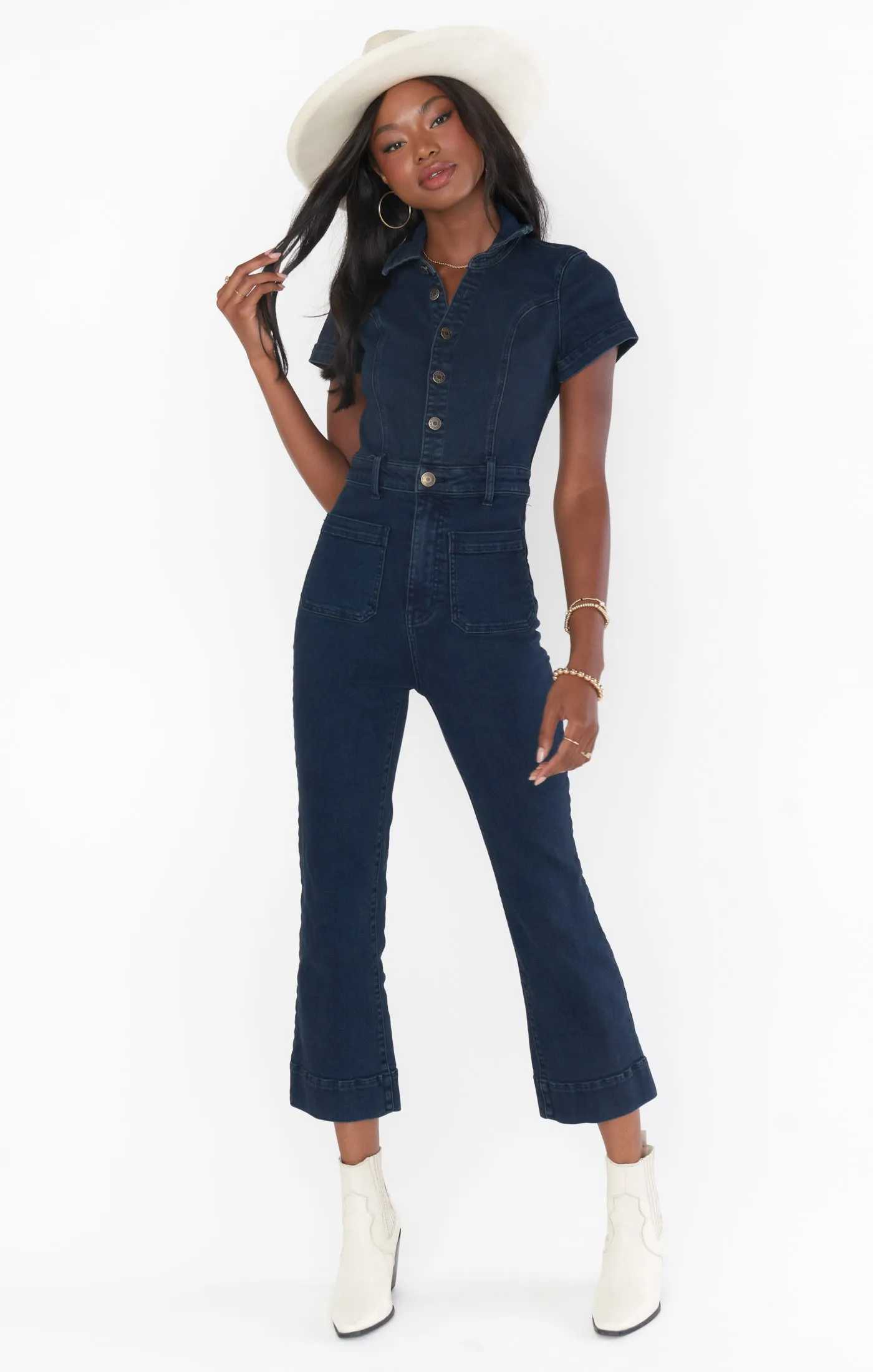 Cropped Everhart Jumpsuit ~ Thunder