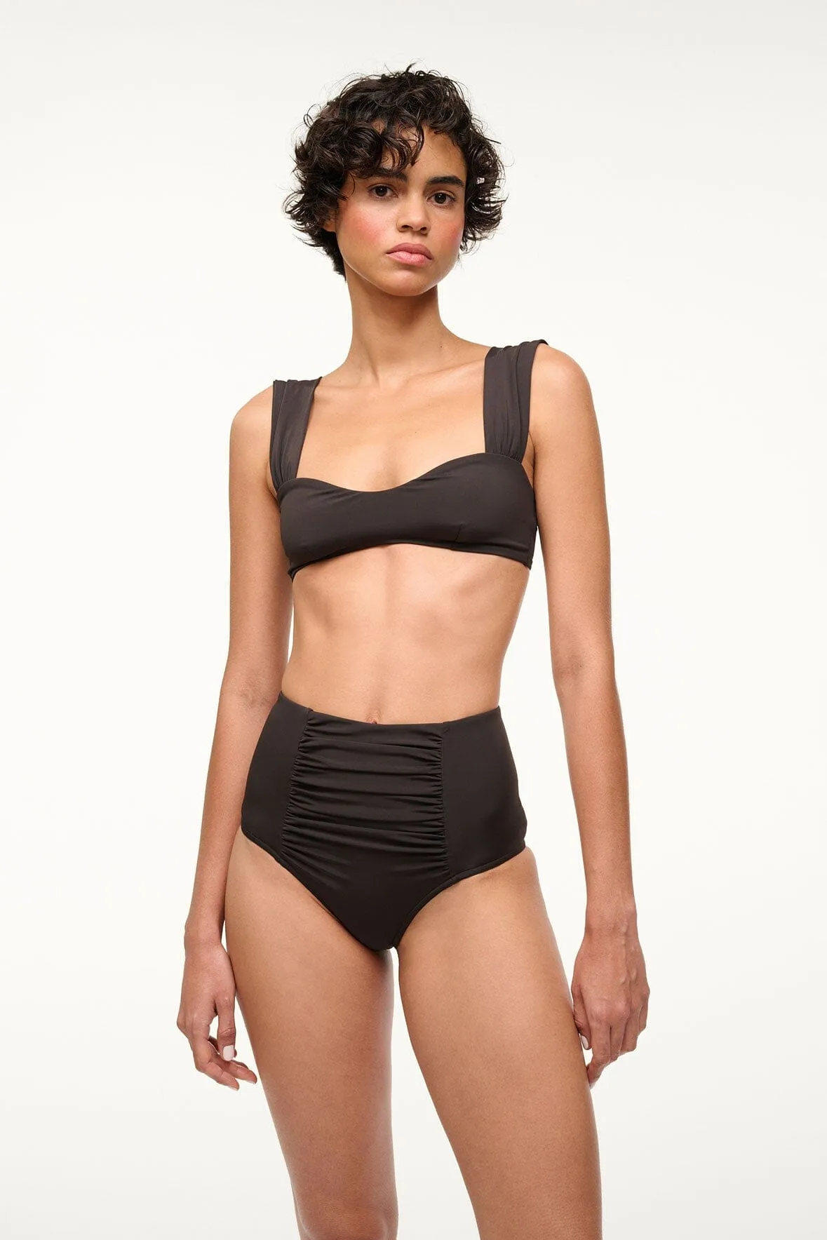 DECLAN HIGH RISE BIKINI BOTTOM | BLACK