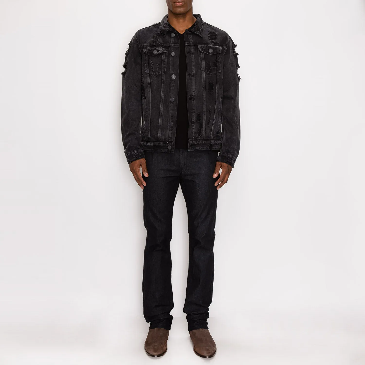 DK100 Distressed Denim Jacket (Open Pack)