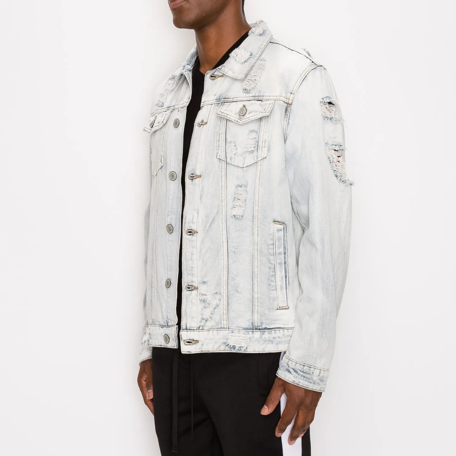 DK100 Distressed Denim Jacket (Open Pack)