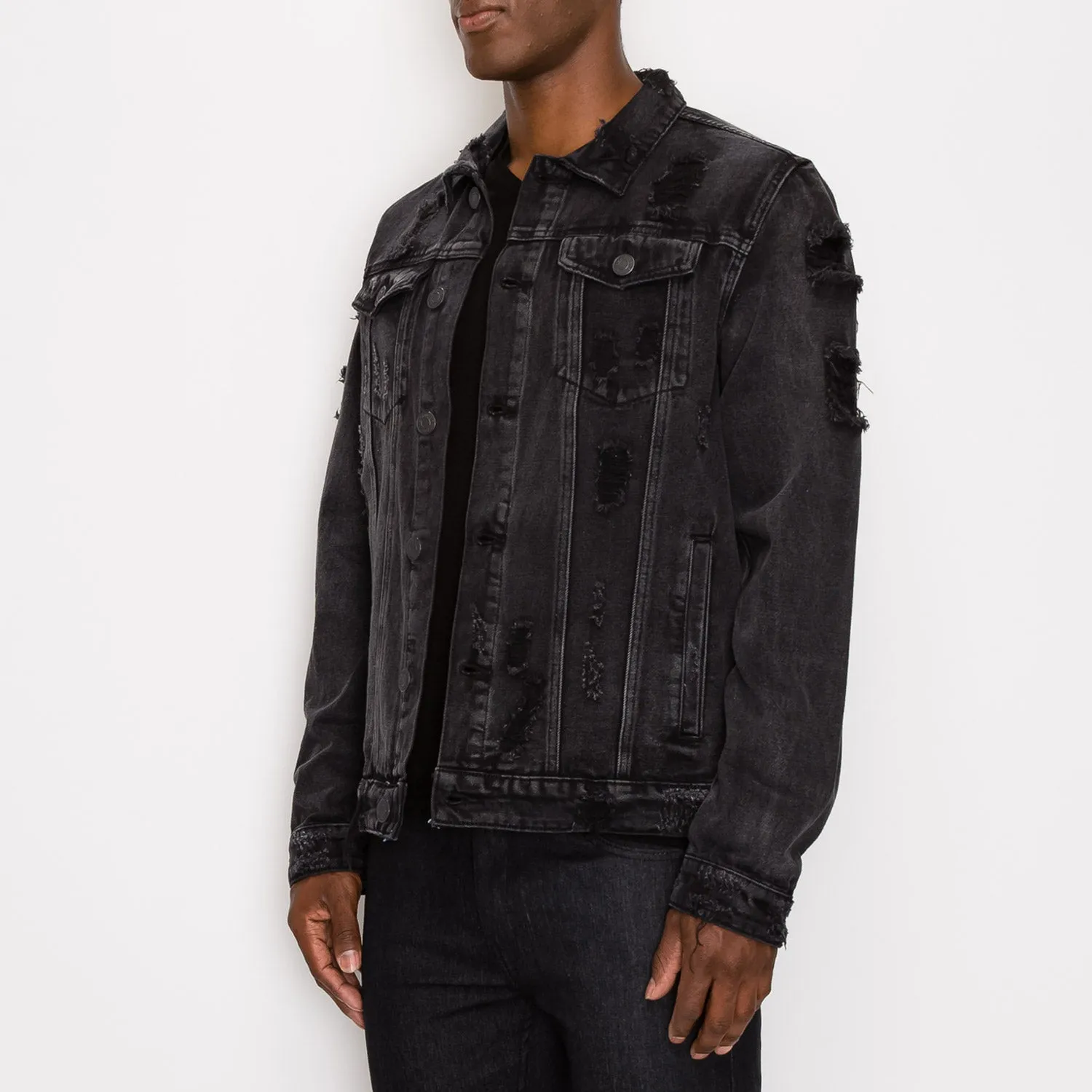 DK100 Distressed Denim Jacket (Open Pack)
