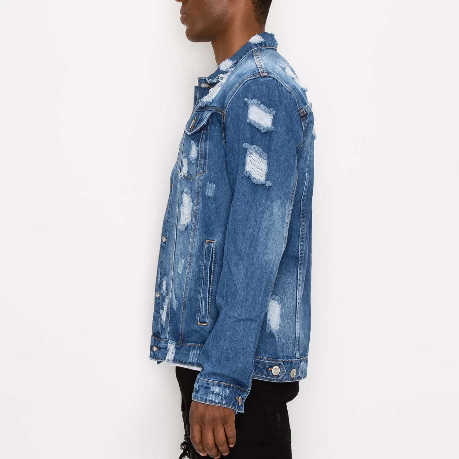 DK100 Distressed Denim Jacket (Open Pack)