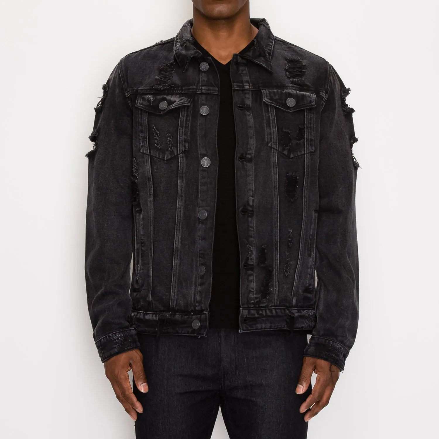DK100 Distressed Denim Jacket (Open Pack)