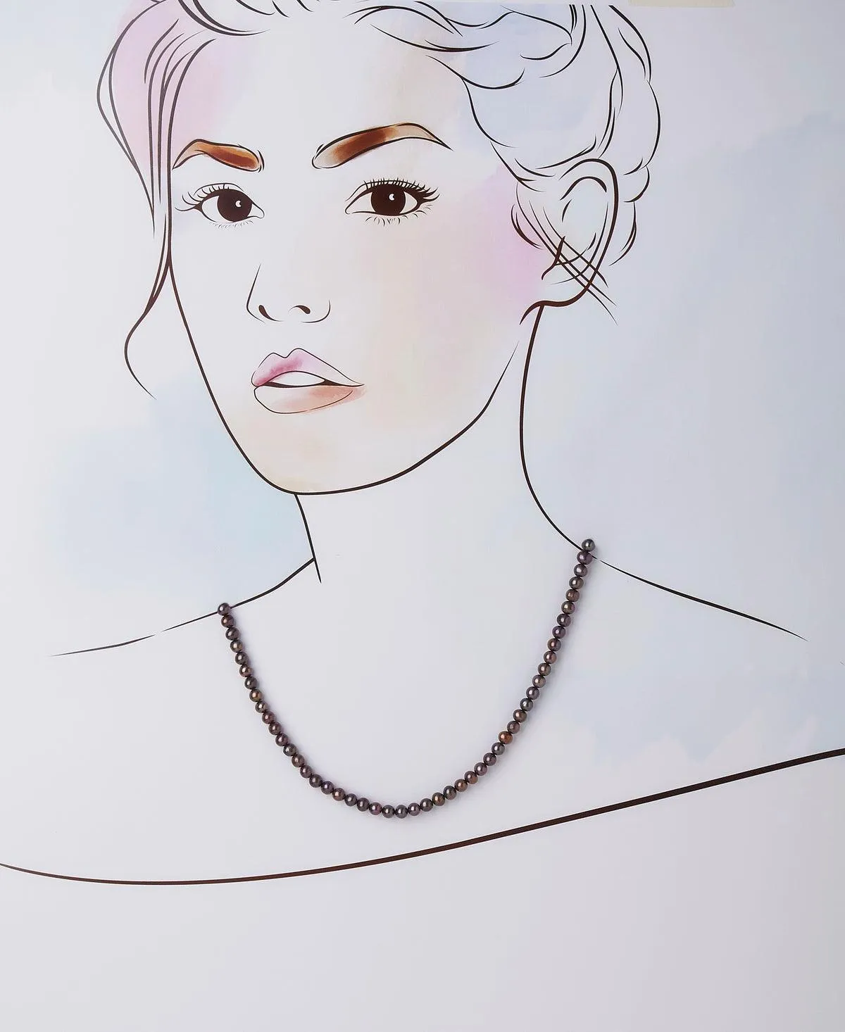 Elegant Brown Pearl Necklace