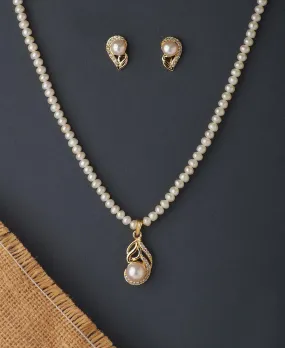 Elegant Real Pearl Necklace Set