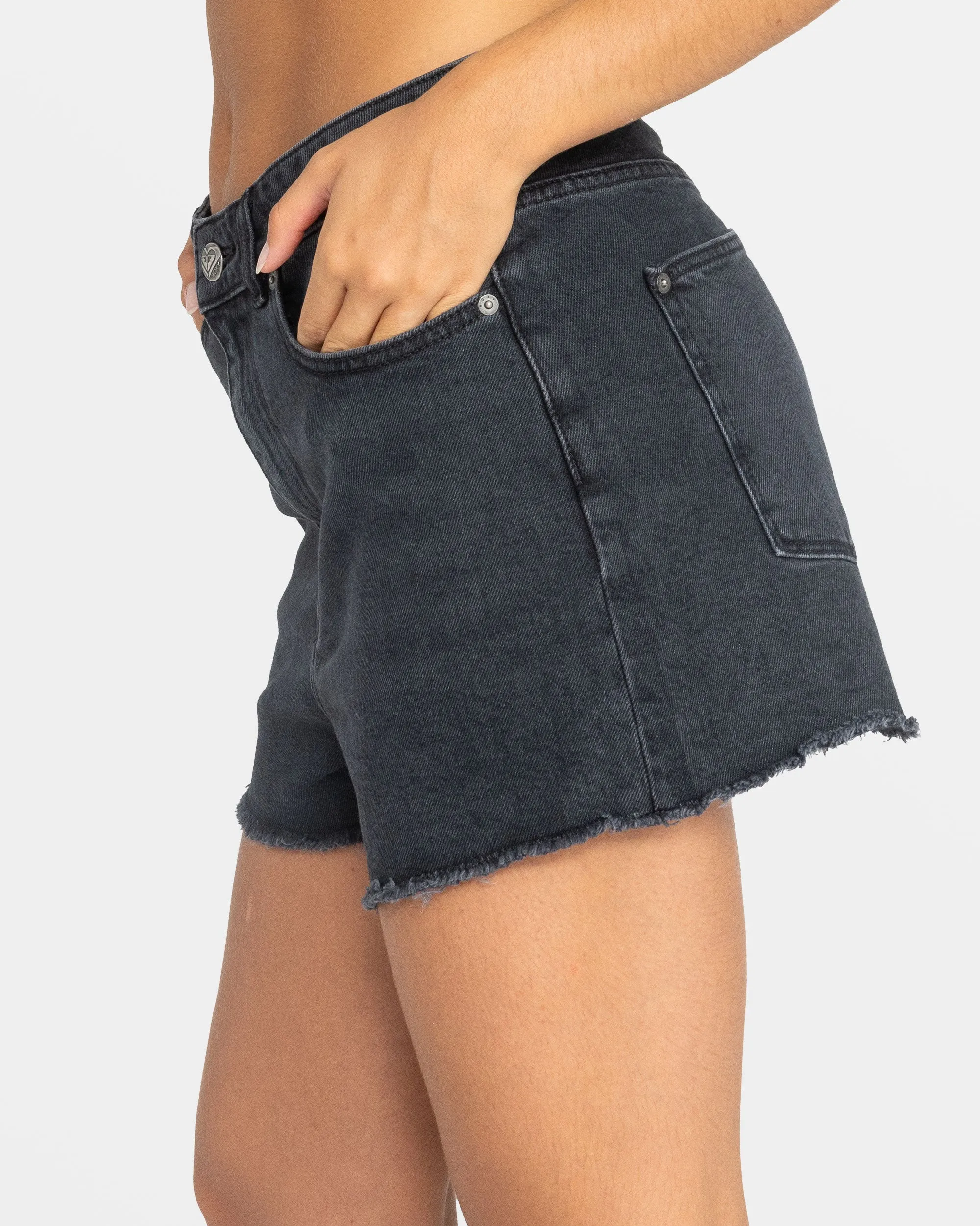 Eva Denim Shorts - Anthracite