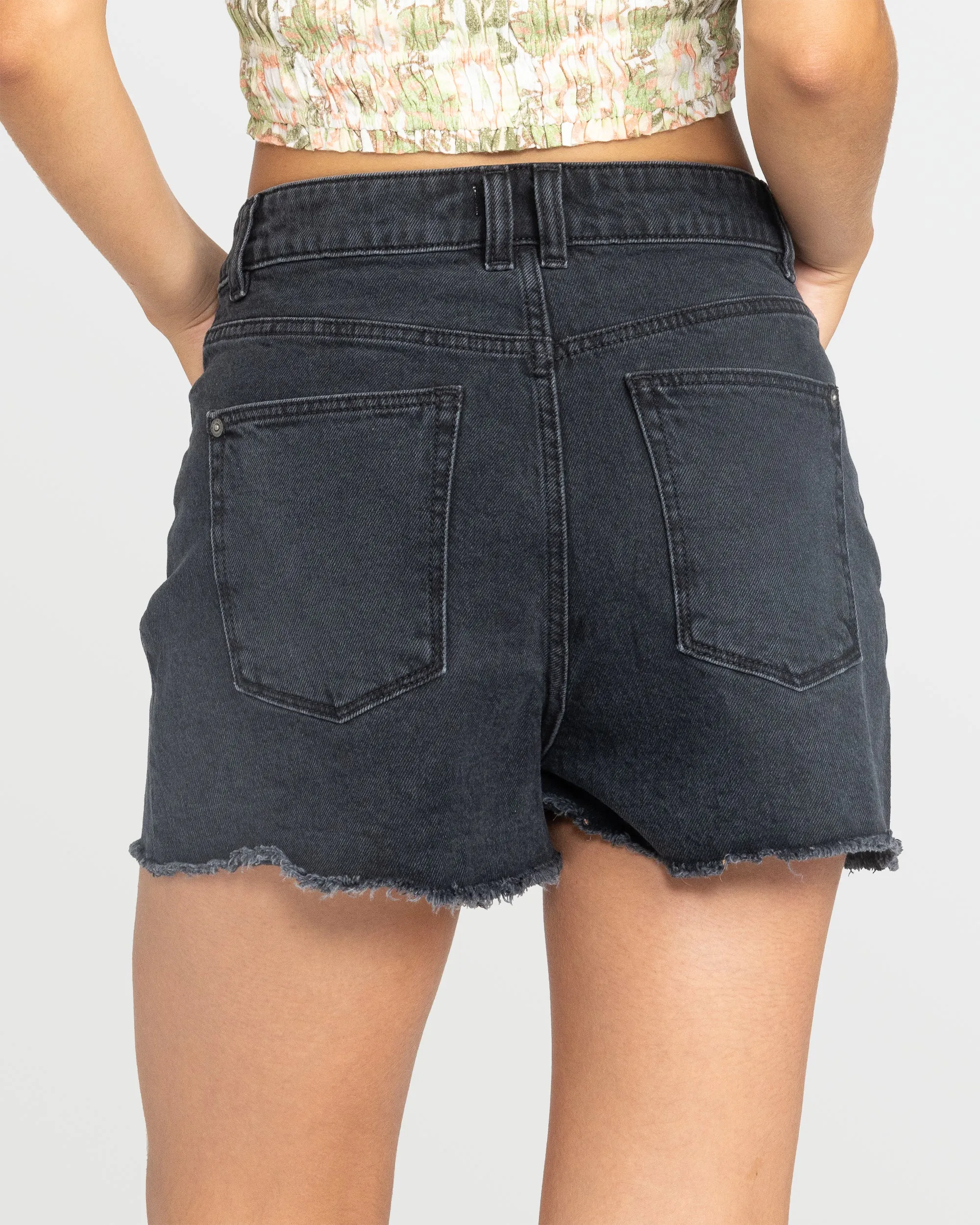 Eva Denim Shorts - Anthracite
