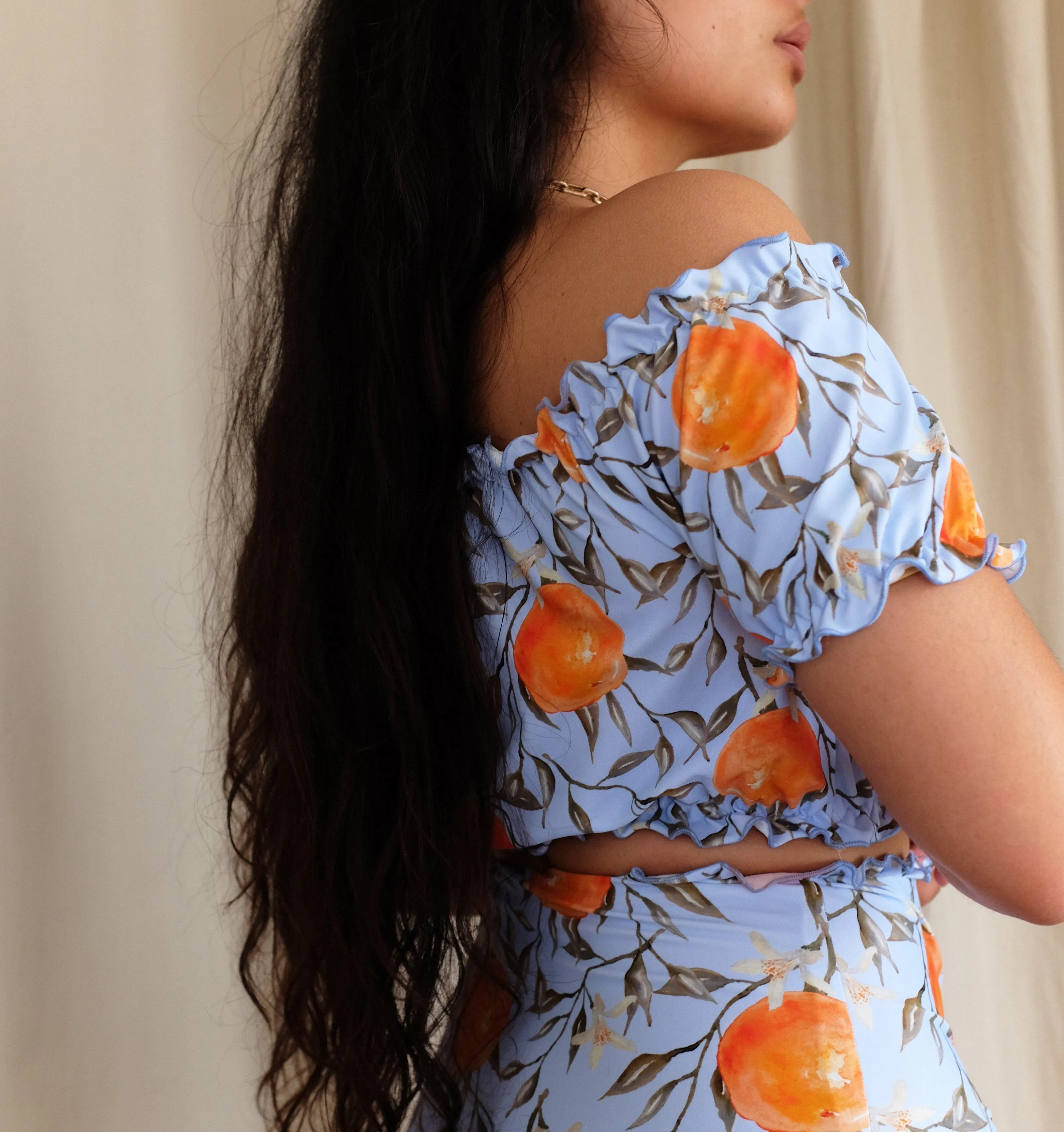High waisted bikini bottom [Orange Blossom]