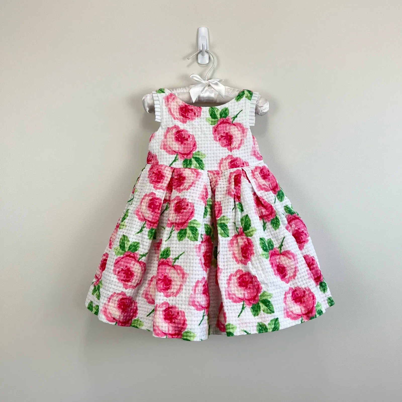 Janie and Jack Textured Rose Dress 18-24 Months