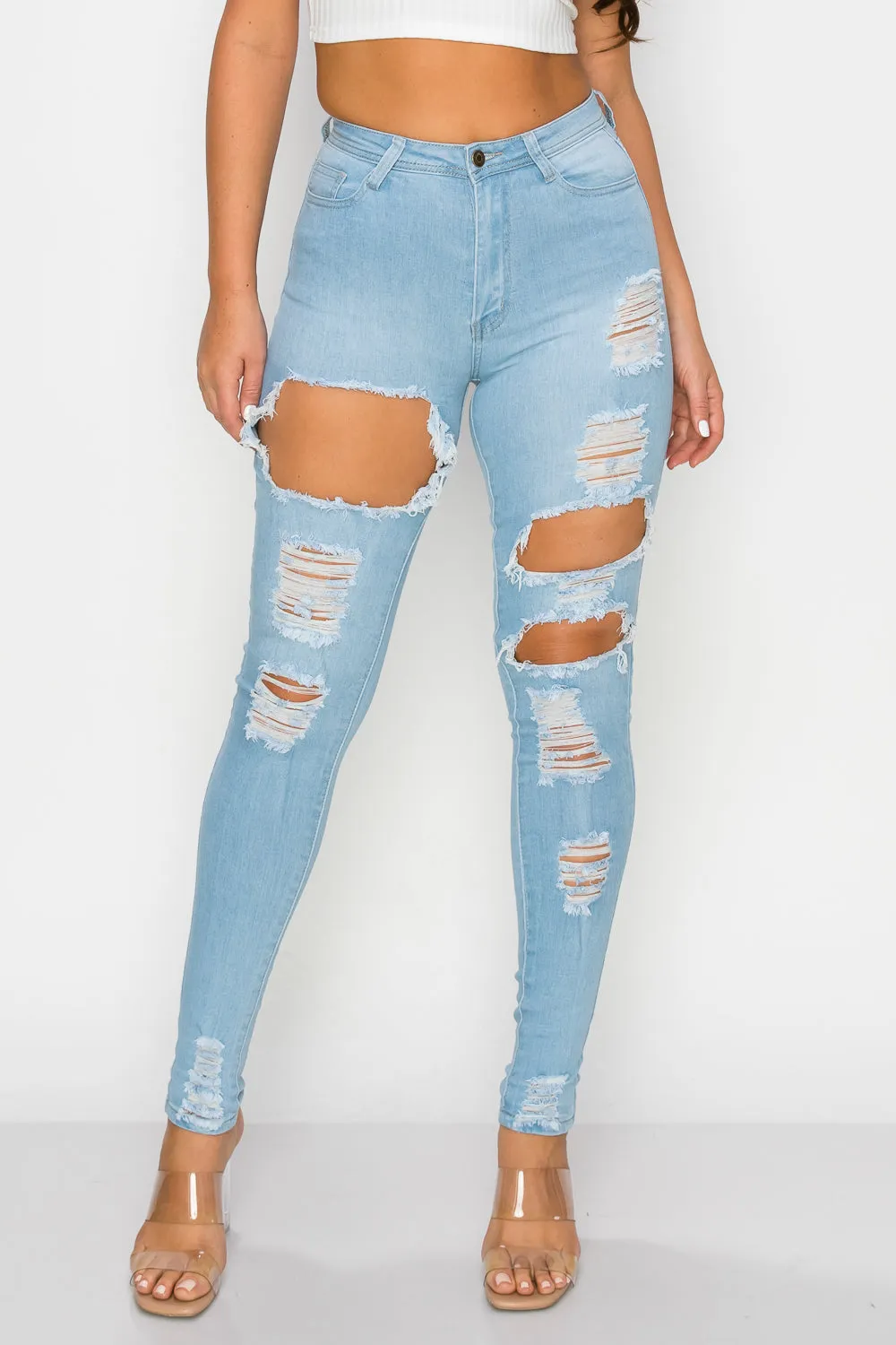LO-171 RIPPED SKINNY DENIM