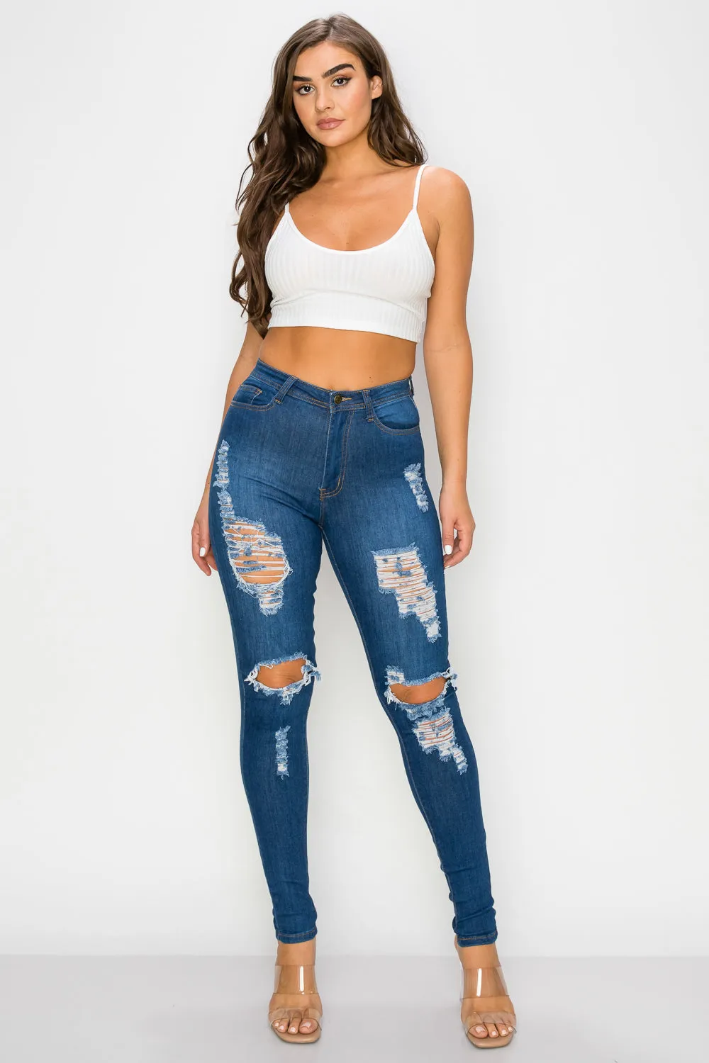 LO-194 RIPPED SKINNY DENIM