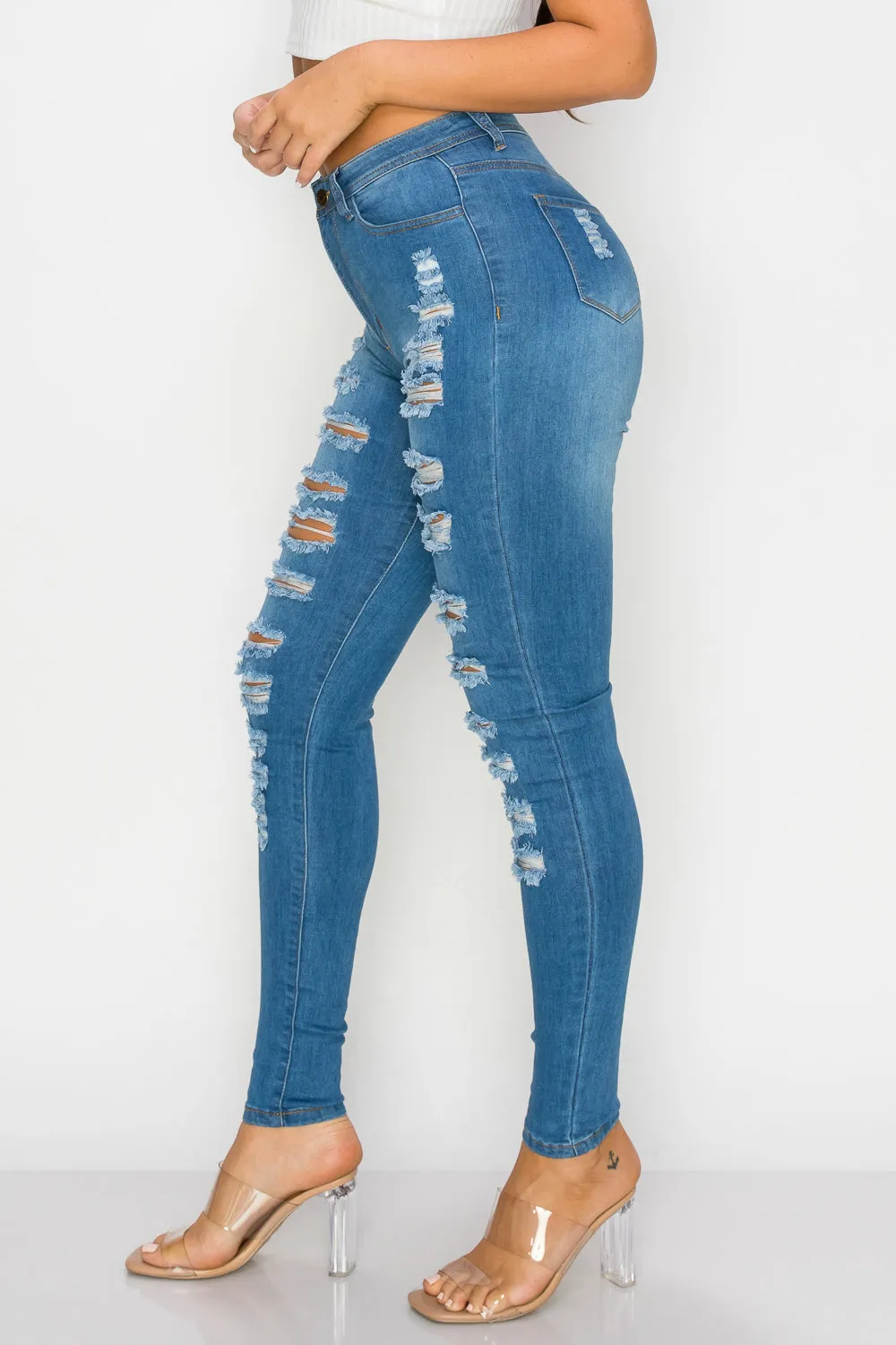 LO-200 RIPPED SKINNY DENIM