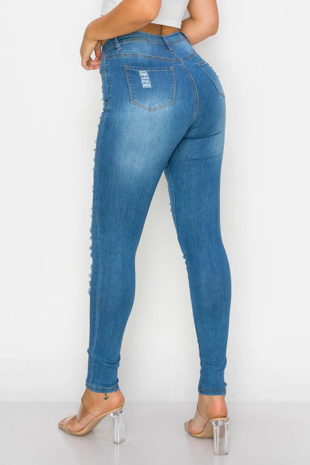 LO-200 RIPPED SKINNY DENIM