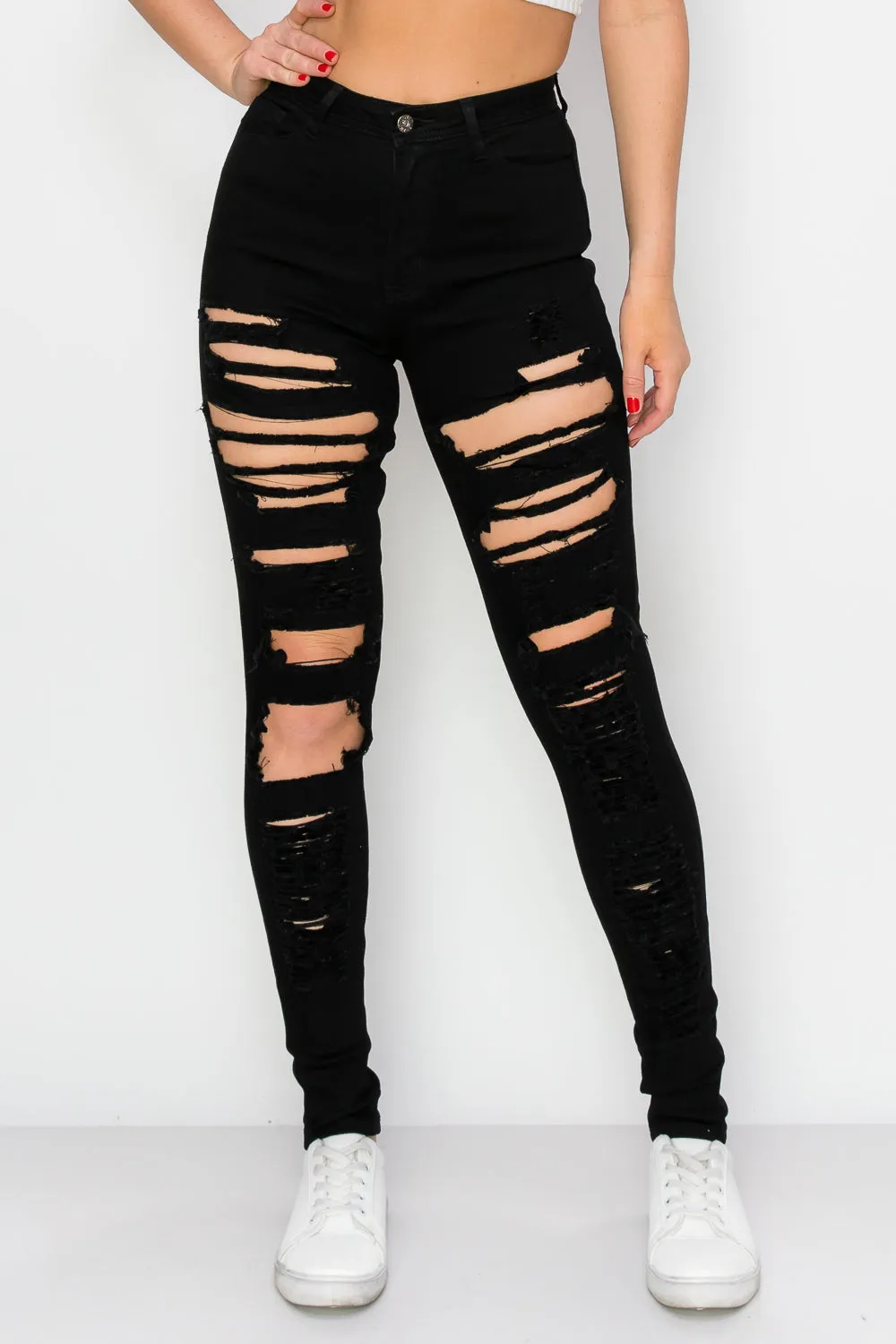 LO-206 RIPPED SKINNY DENIM