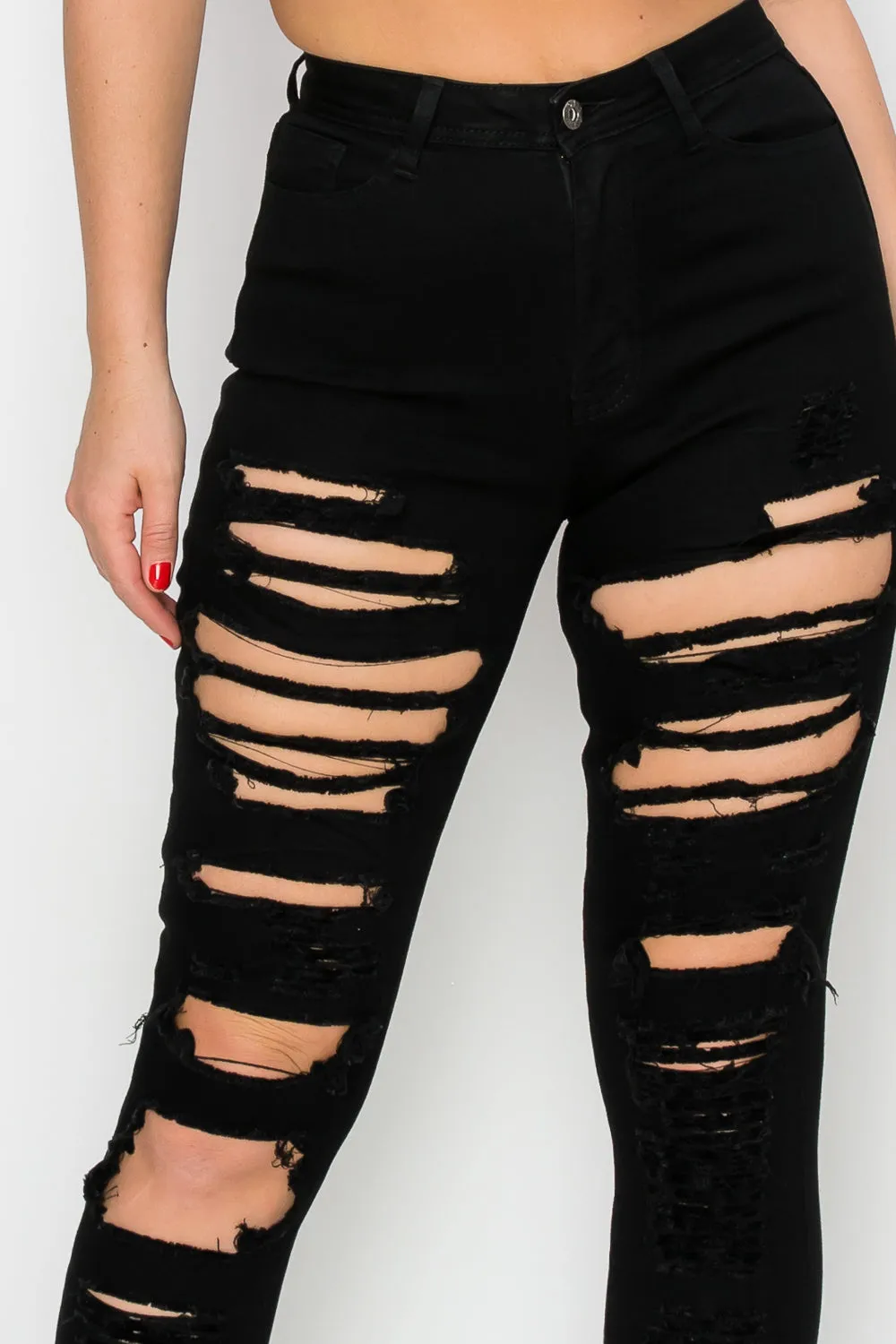 LO-206 RIPPED SKINNY DENIM