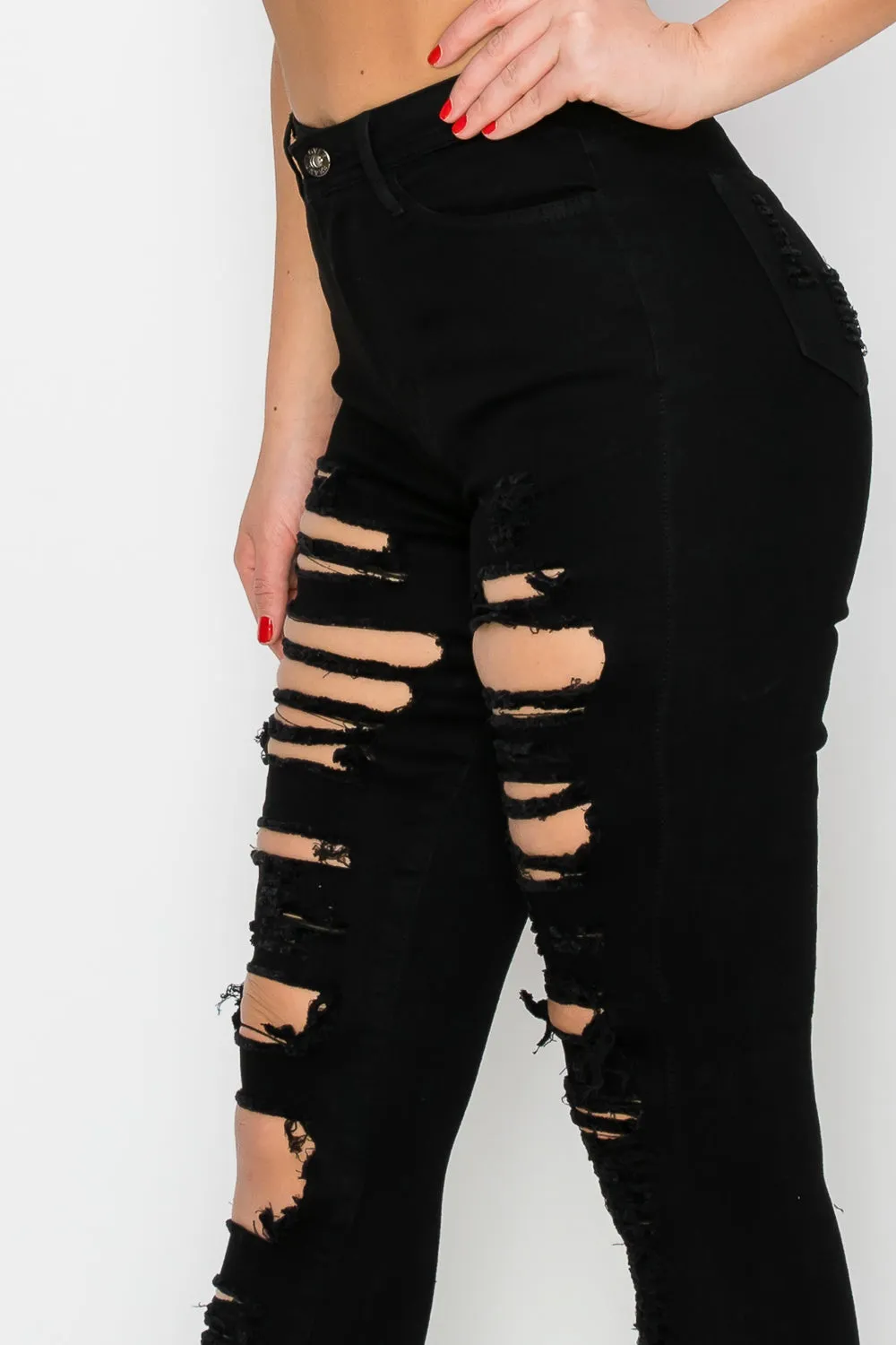 LO-206 RIPPED SKINNY DENIM