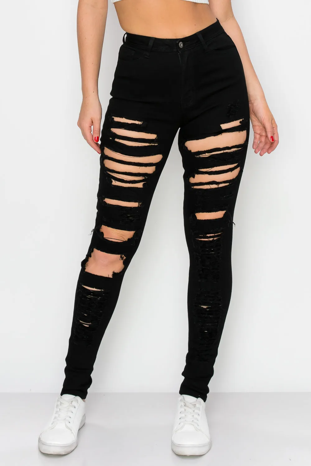 LO-206 RIPPED SKINNY DENIM