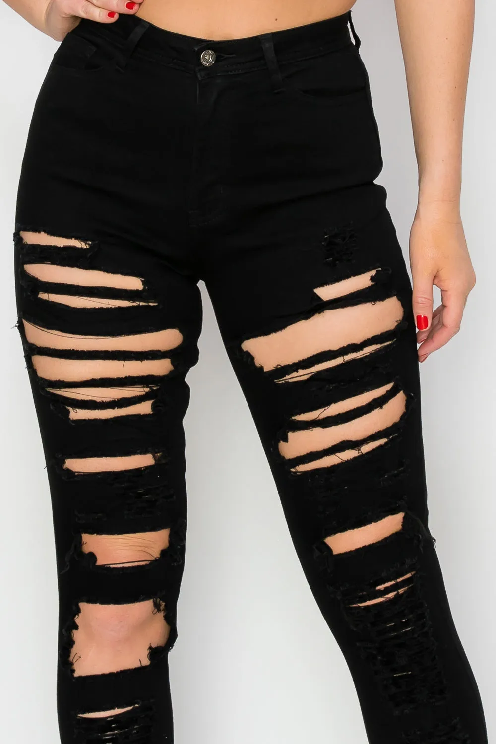 LO-206 RIPPED SKINNY DENIM