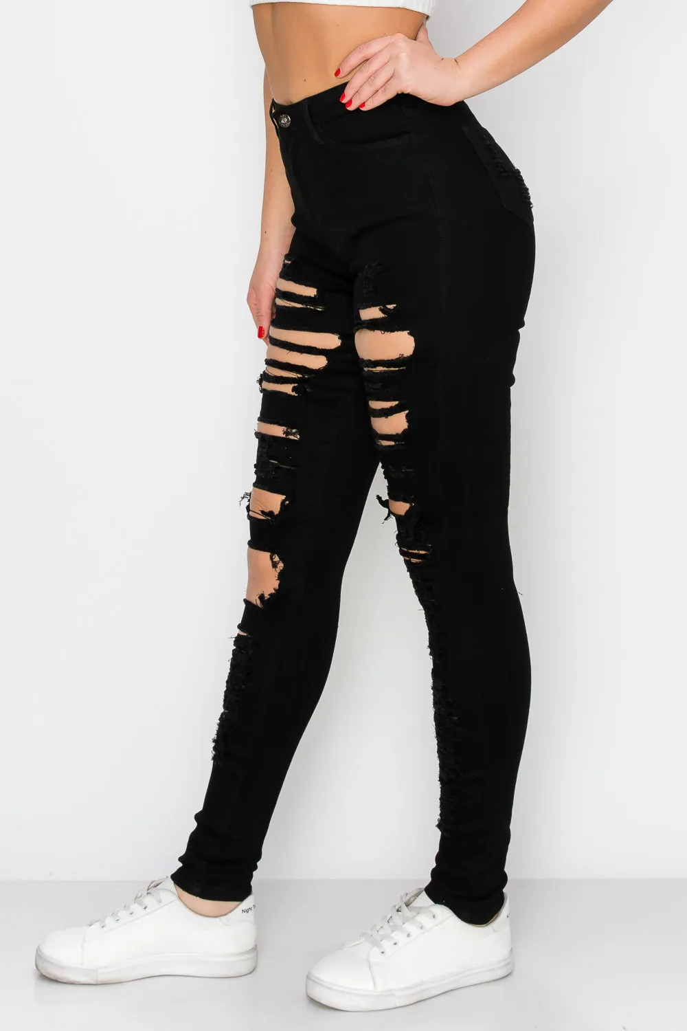 LO-206 RIPPED SKINNY DENIM