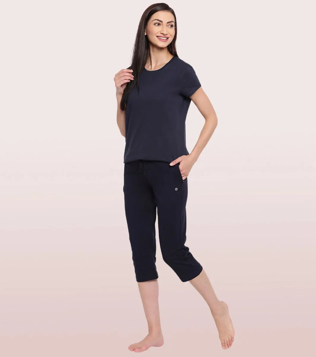 Lounge Capri | Straight Leg Cotton Spandex Capri