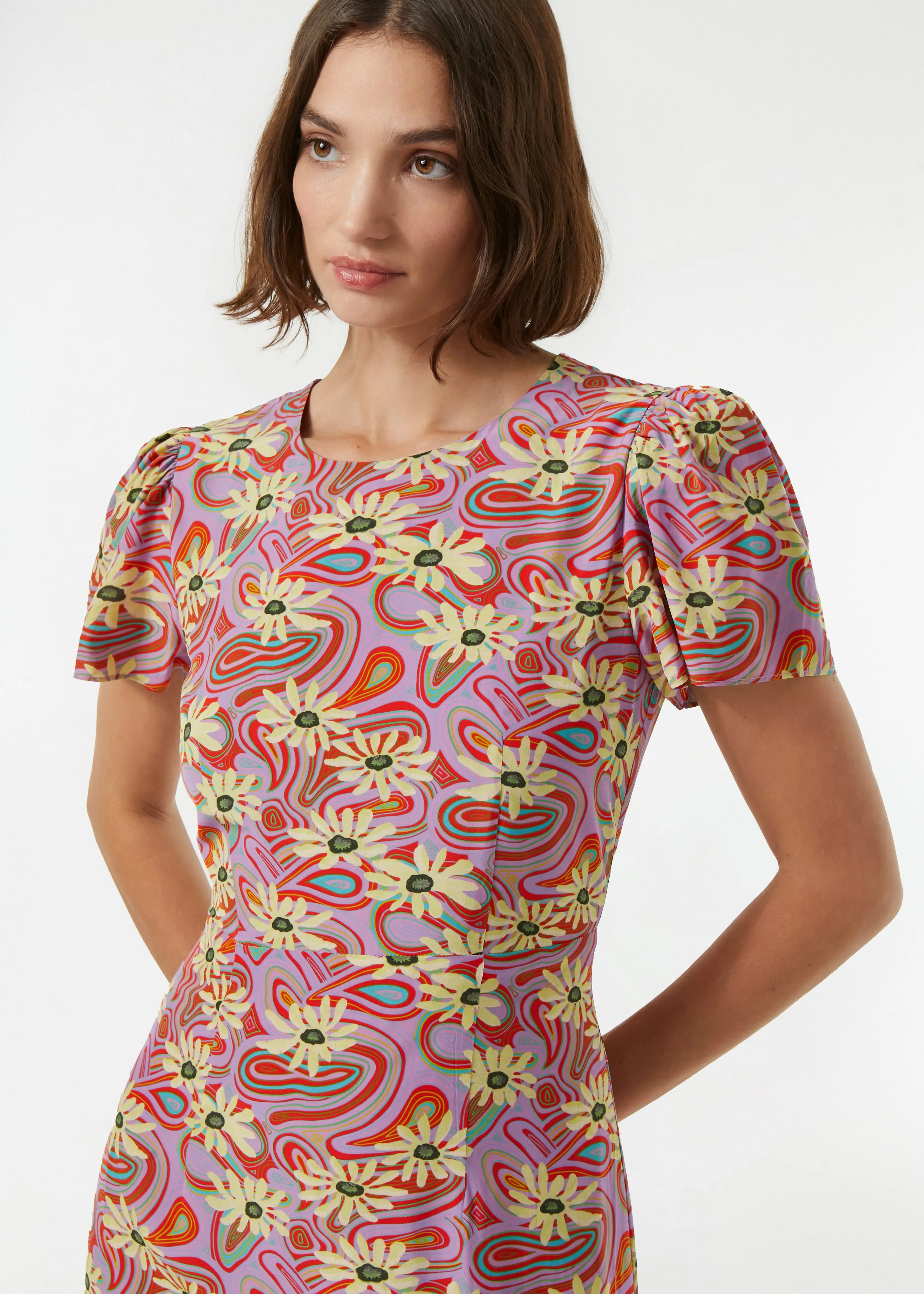 Lulani Dress | Pink Floral Trip Mini