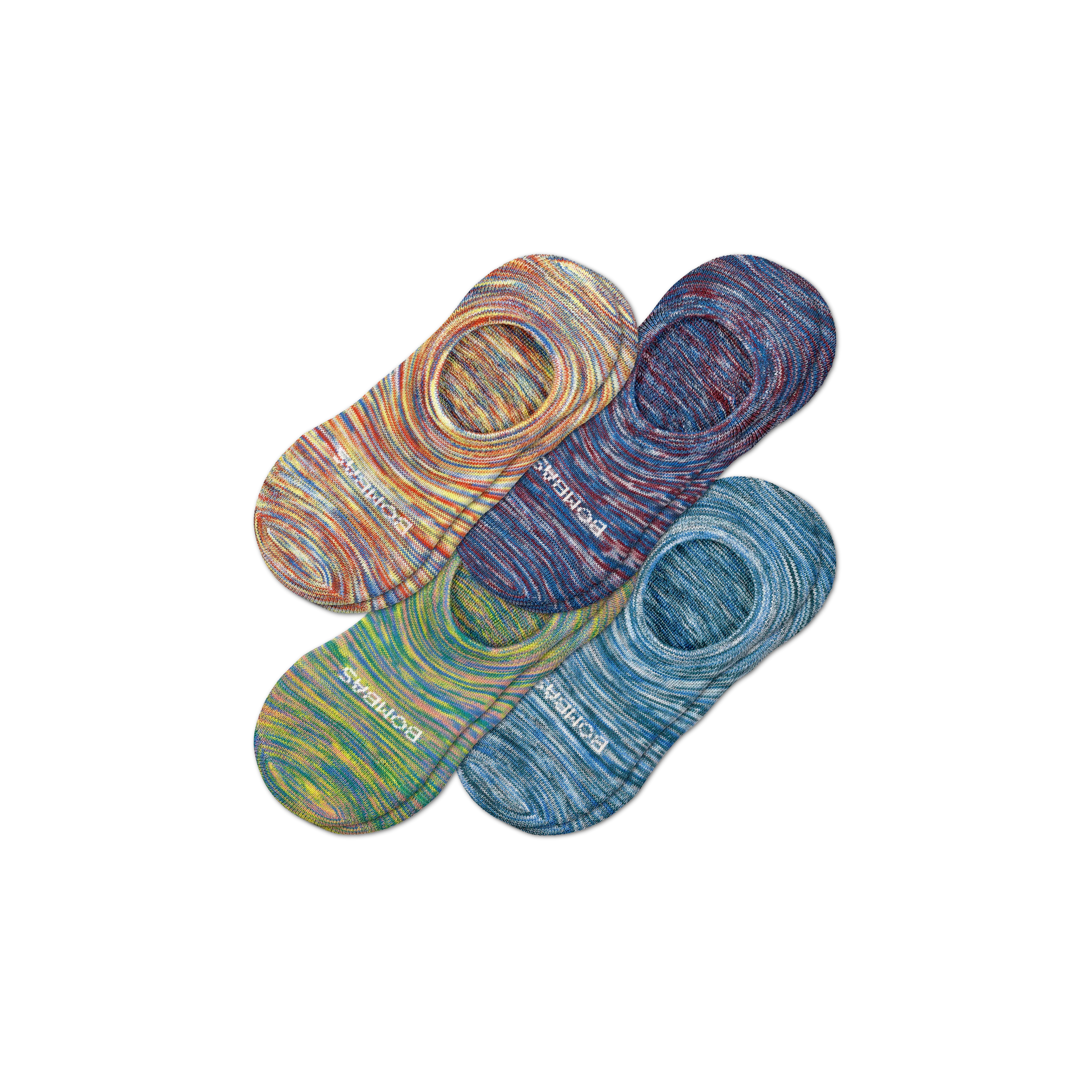 Men's Space Dye Cushioned No Show Sock 4-Pack