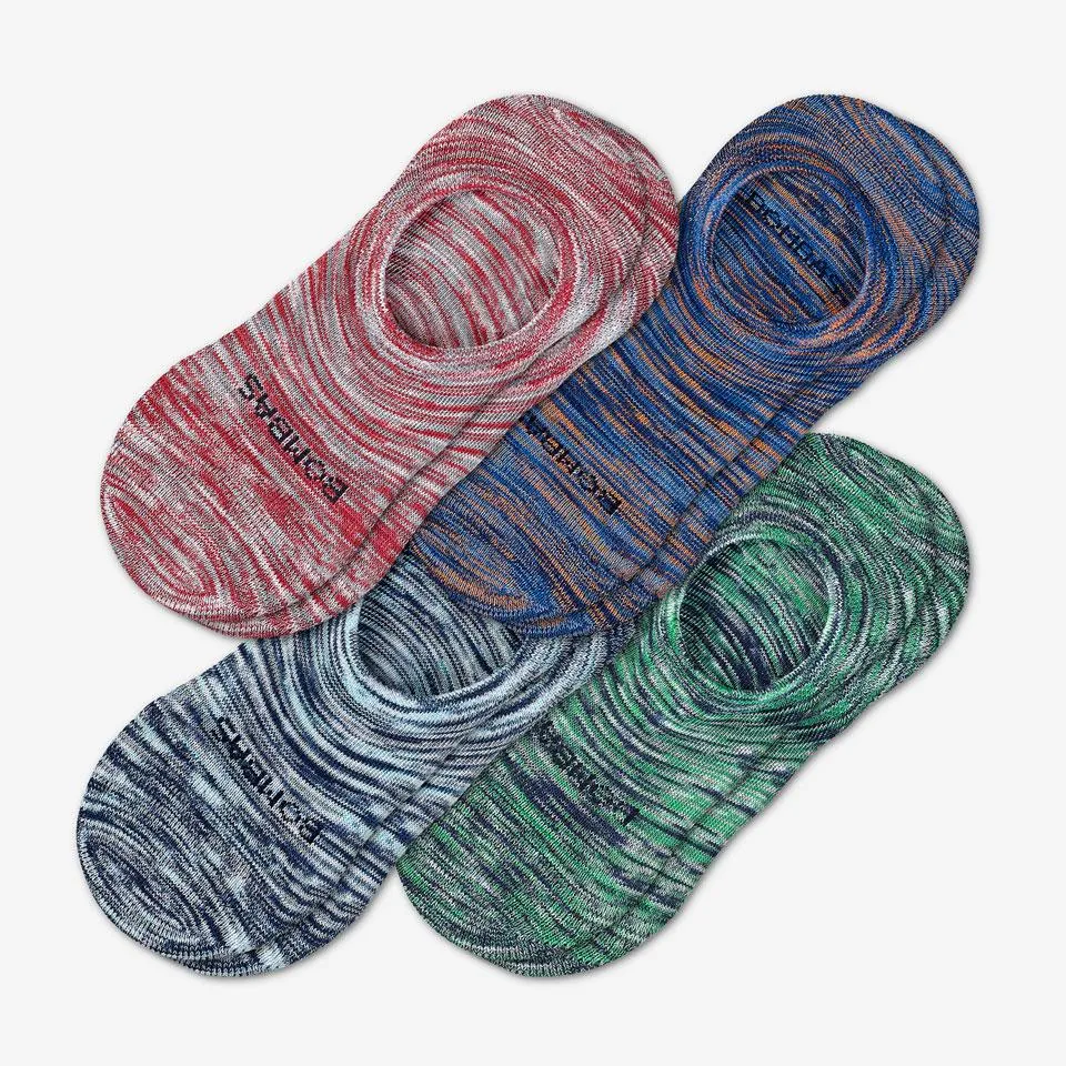Men's Space Dye Cushioned No Show Sock 4-Pack