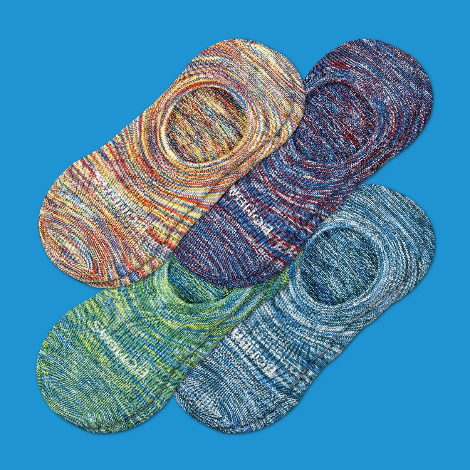 Men's Space Dye Cushioned No Show Sock 4-Pack