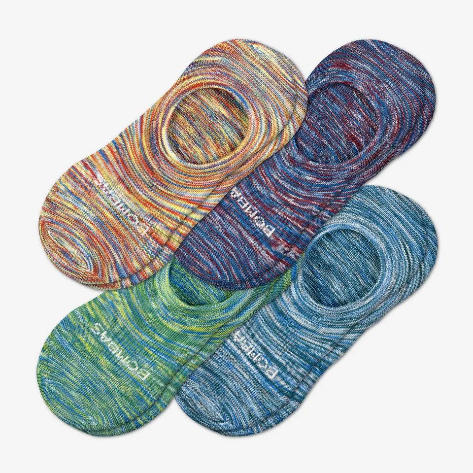 Men's Space Dye Cushioned No Show Sock 4-Pack