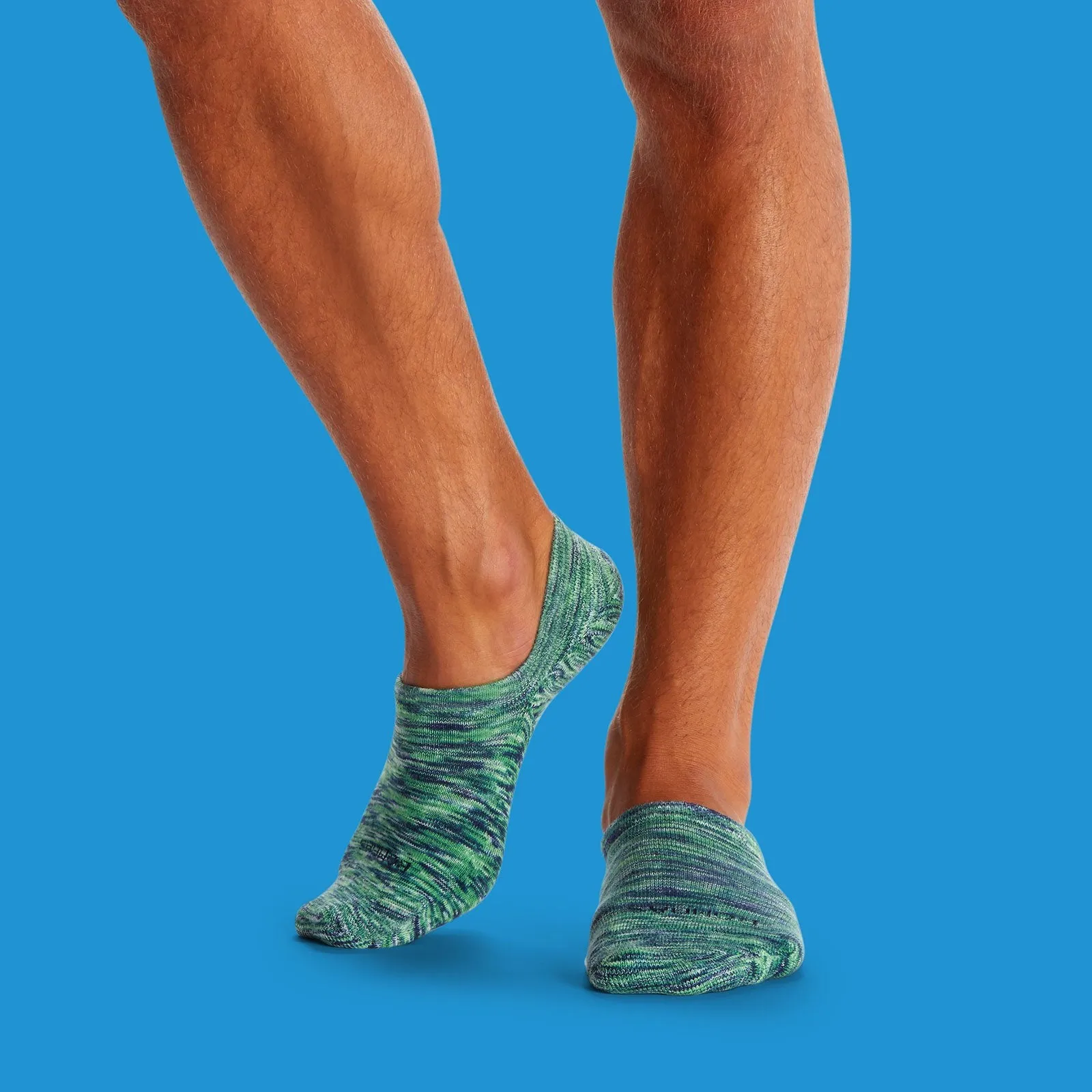 Men's Space Dye Cushioned No Show Sock 4-Pack