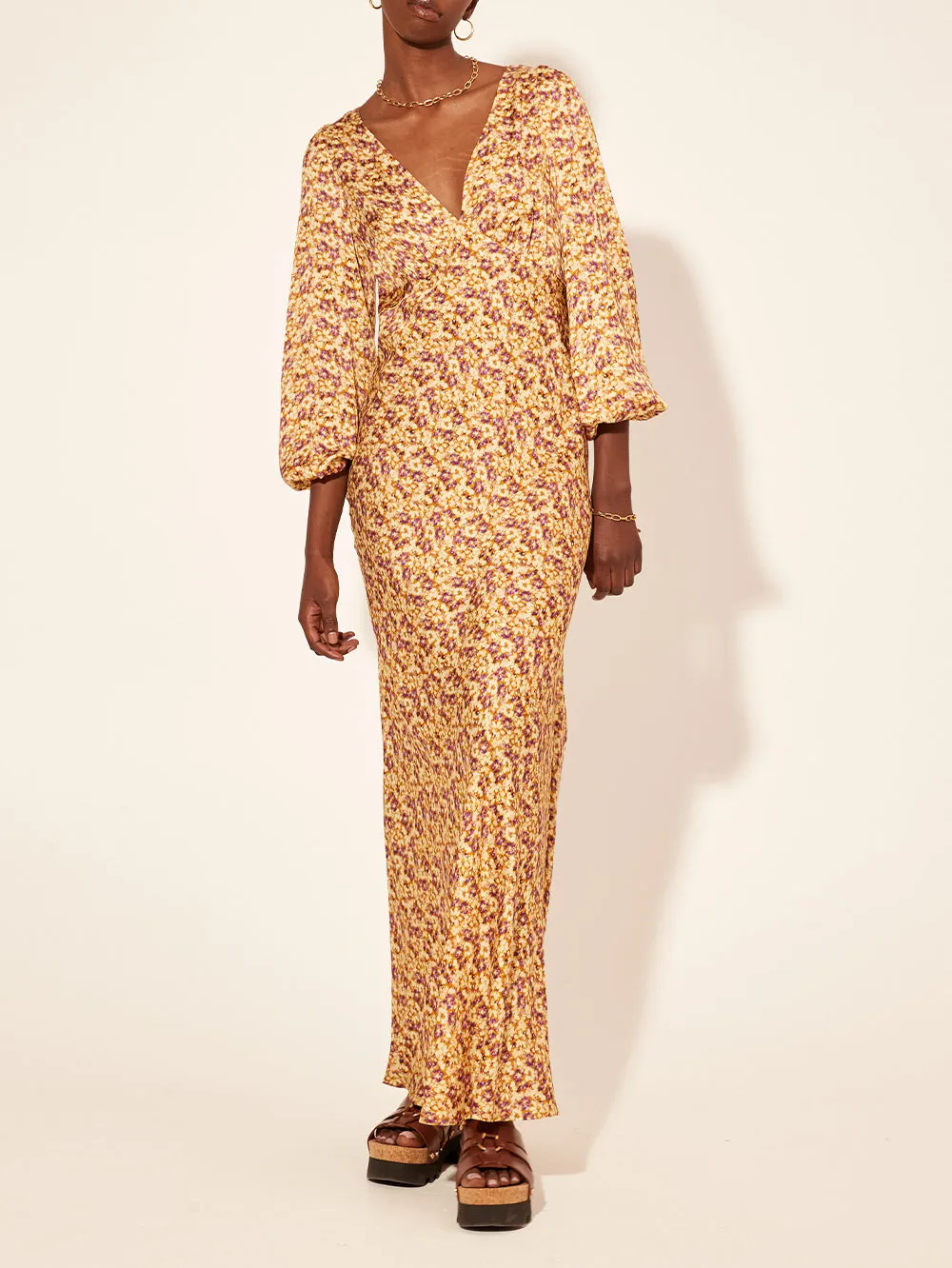 Mia Bias Cut Maxi Dress