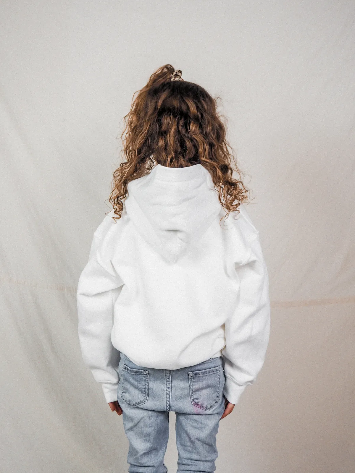 Mimi Children's Unisex Personalised White Star Hoodie