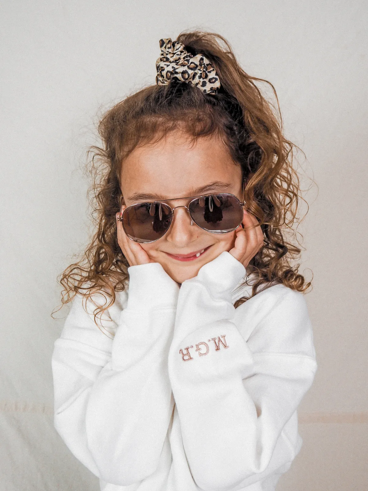 Mimi Children's Unisex Personalised White Star Hoodie