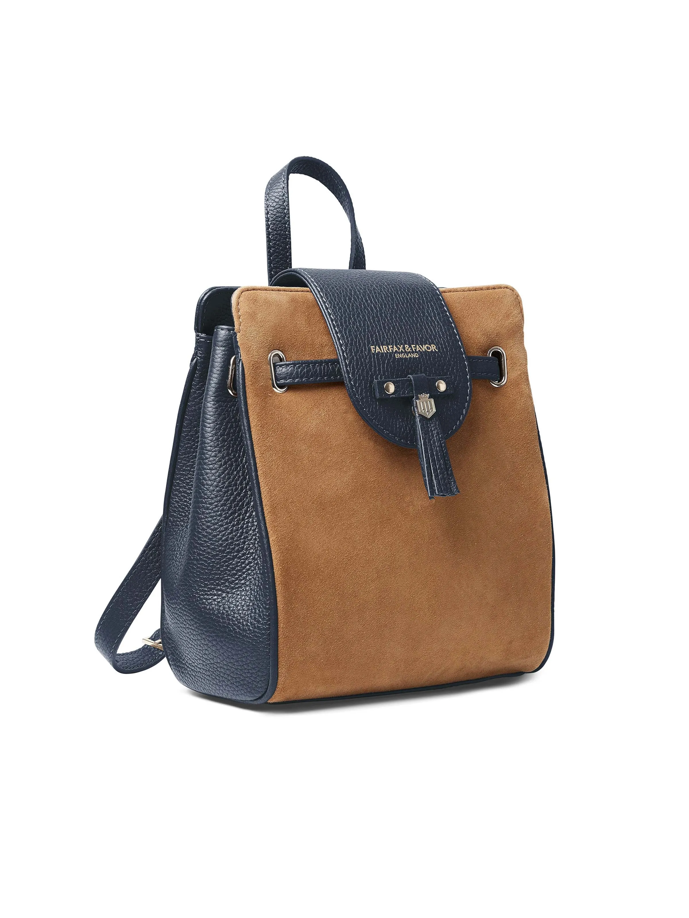 Mini Windsor Backpack - Tan & Navy