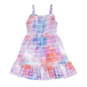 Pastel Tie Dye Dreams Tank Smocked Dress