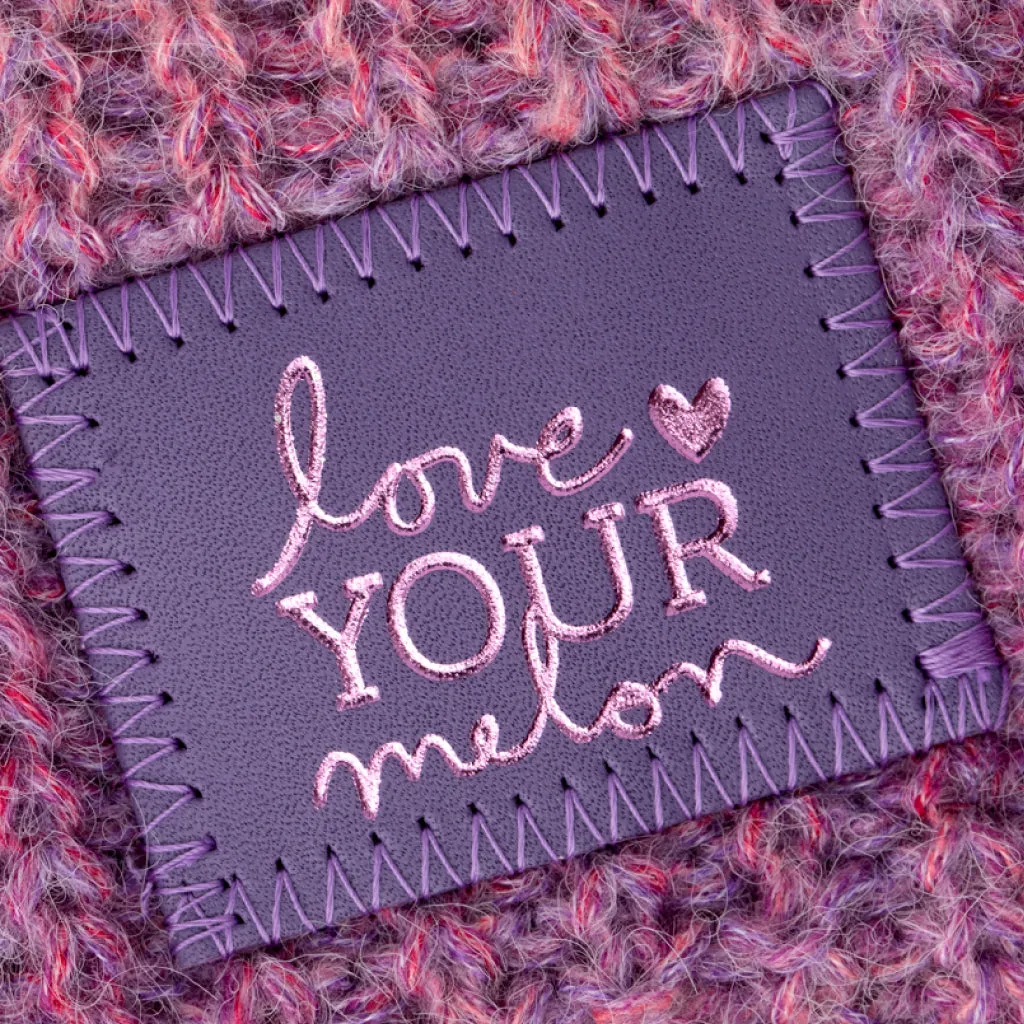Pink and Light Purple Space Dye Beanie