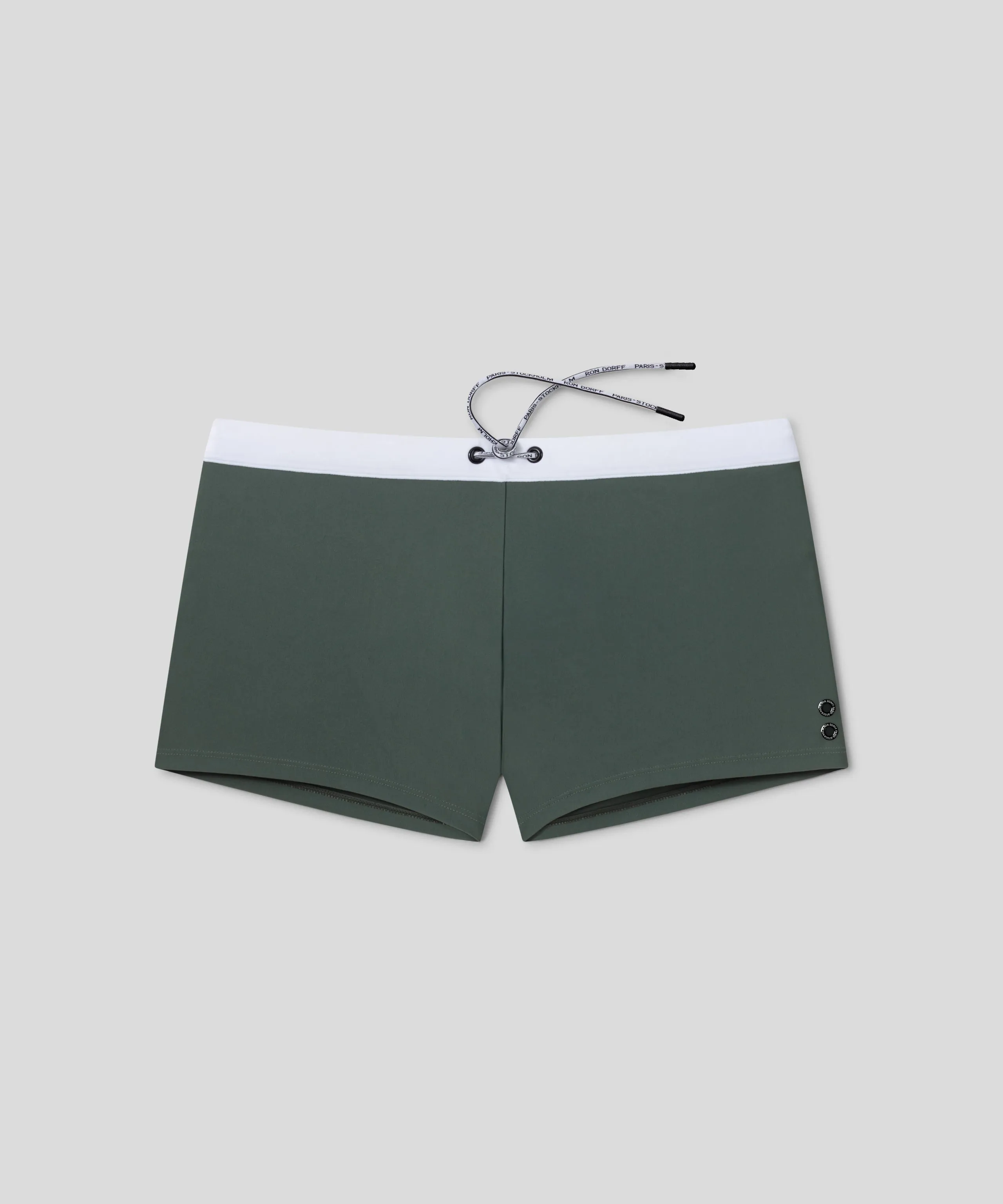 RD Swim Trunks w. White Waistband: Army Green