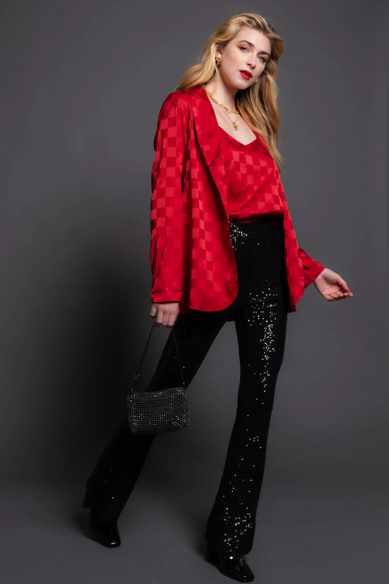 Show Me Your Mumu Felix Checkerboard Blazer
